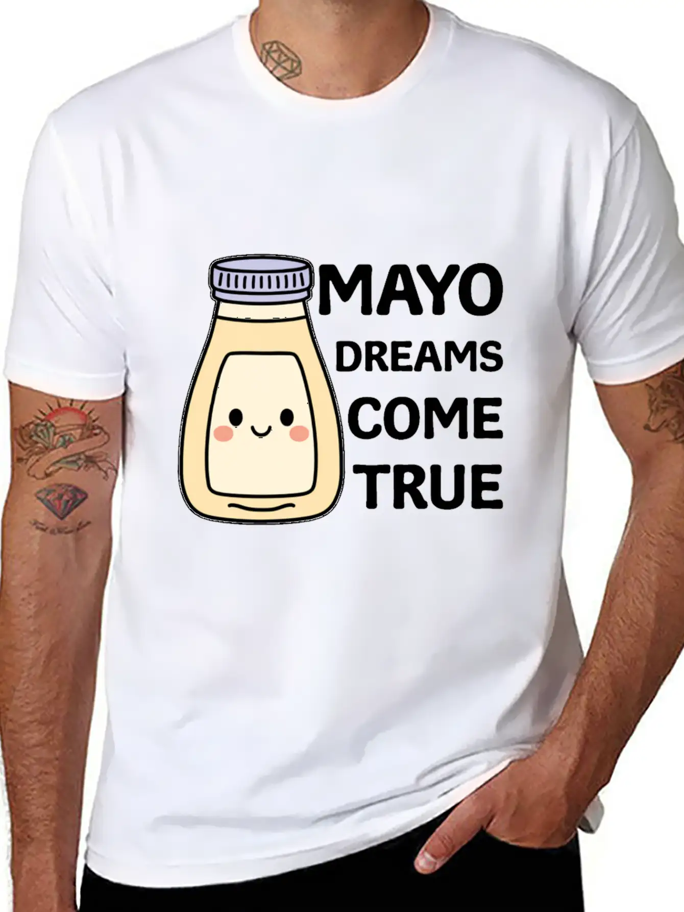 Funny Mayo Dreams Come True Cute Kawaii Mayonnaise Comfortable Minimalist Graphic Tee – Summer Style Essential