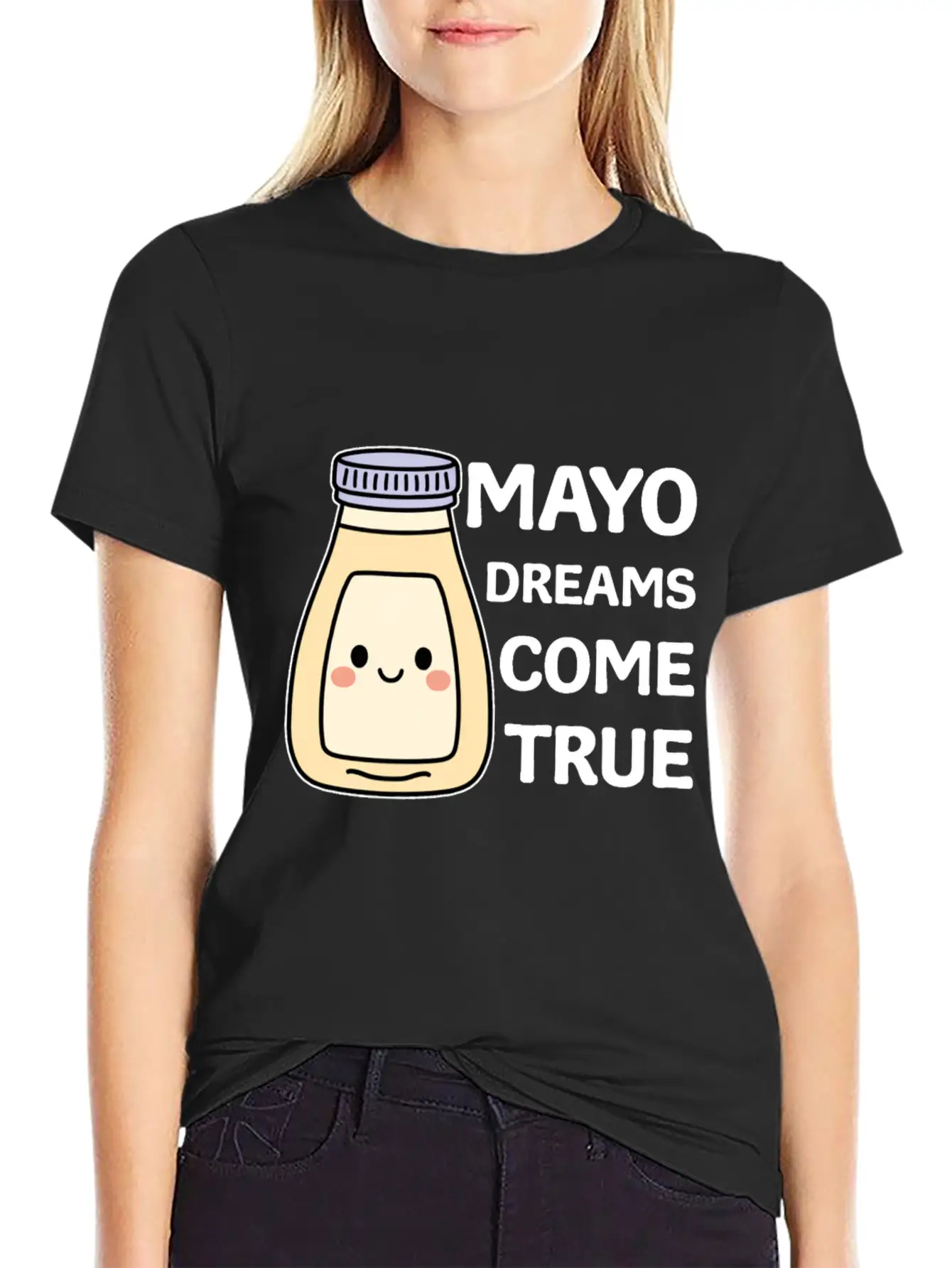 Funny Mayo Dreams Come True Cute Kawaii Mayonnaise Comfortable Minimalist Graphic Tee – Summer Style Essential