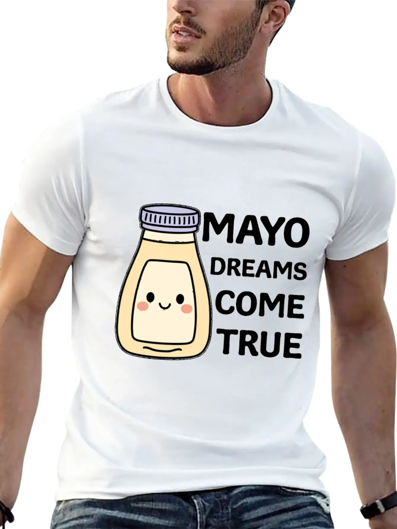 Funny Mayo Dreams Come True Cute Kawaii Mayonnaise Comfortable Minimalist Graphic Tee – Summer Style Essential