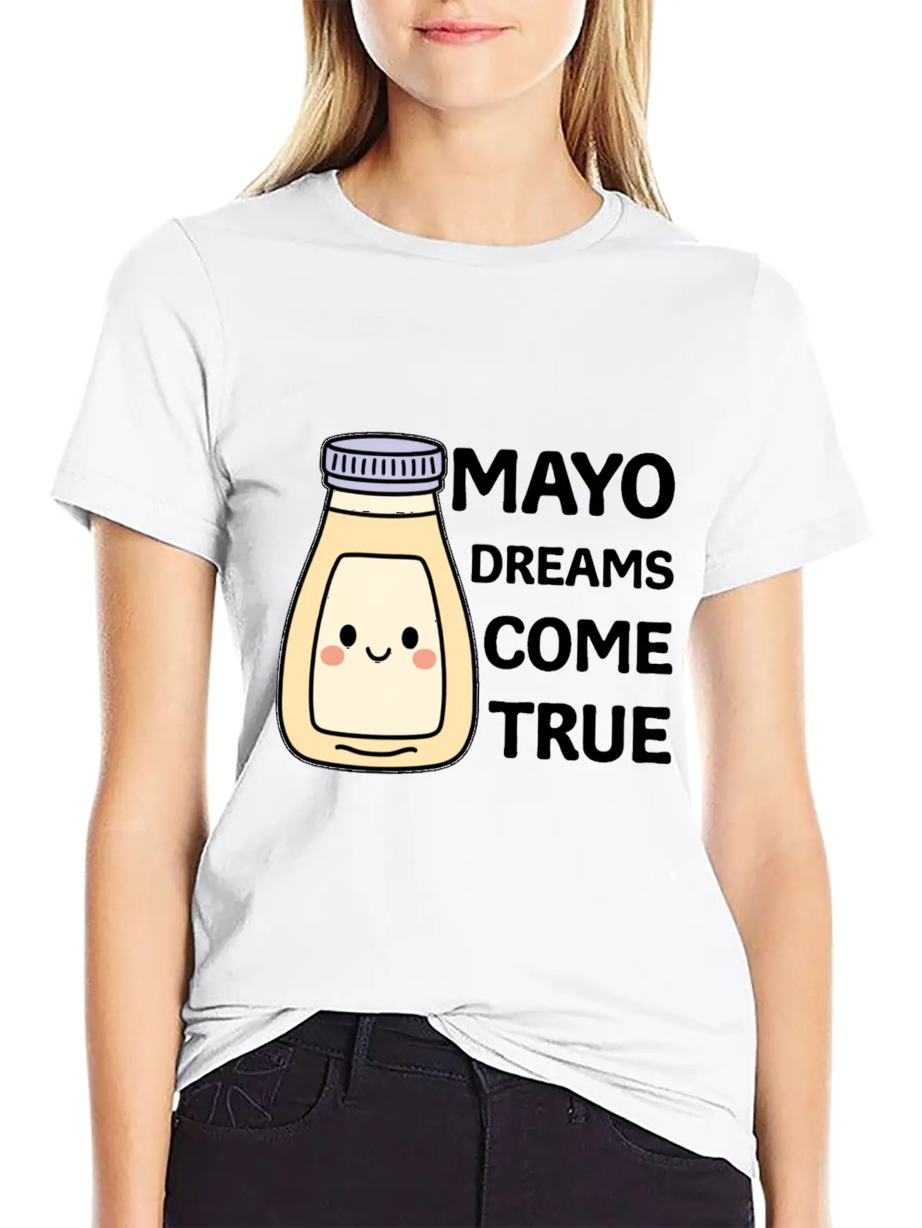 Funny Mayo Dreams Come True Cute Kawaii Mayonnaise Comfortable Minimalist Graphic Tee – Summer Style Essential