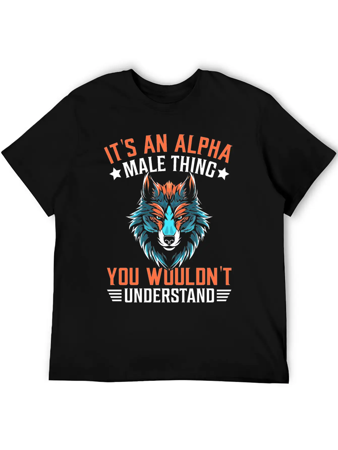 Funny Men Wolf Stylish Everyday T-Shirt – Unisex Basic Cotton Tee