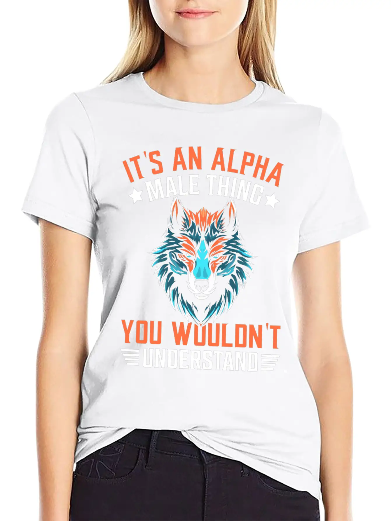 Funny Men Wolf Stylish Everyday T-Shirt – Unisex Basic Cotton Tee