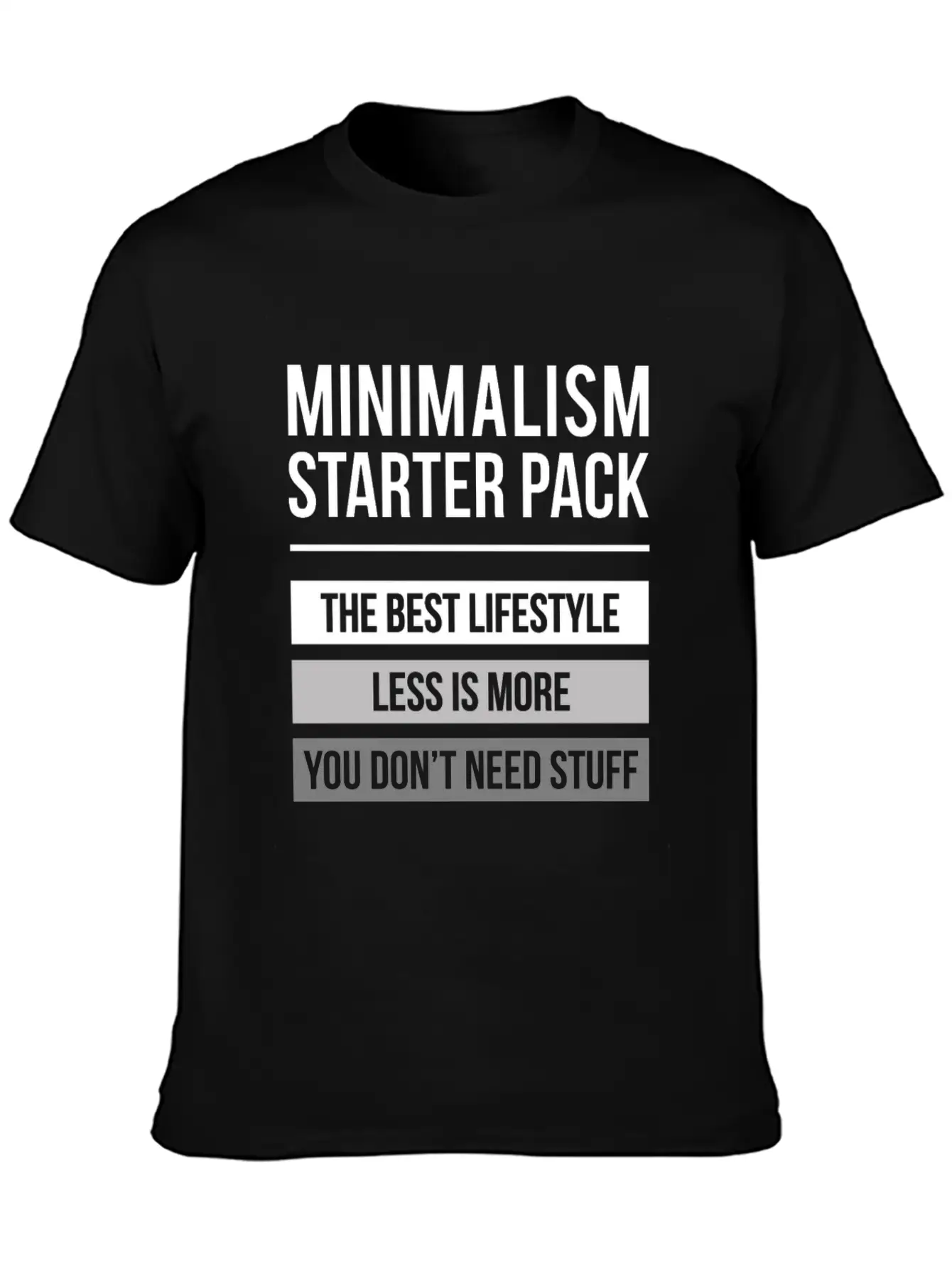Funny Minimalism Meme Design Quote Minimalism Star Relaxed Everyday Tee – Lightweight And Durable Cotton