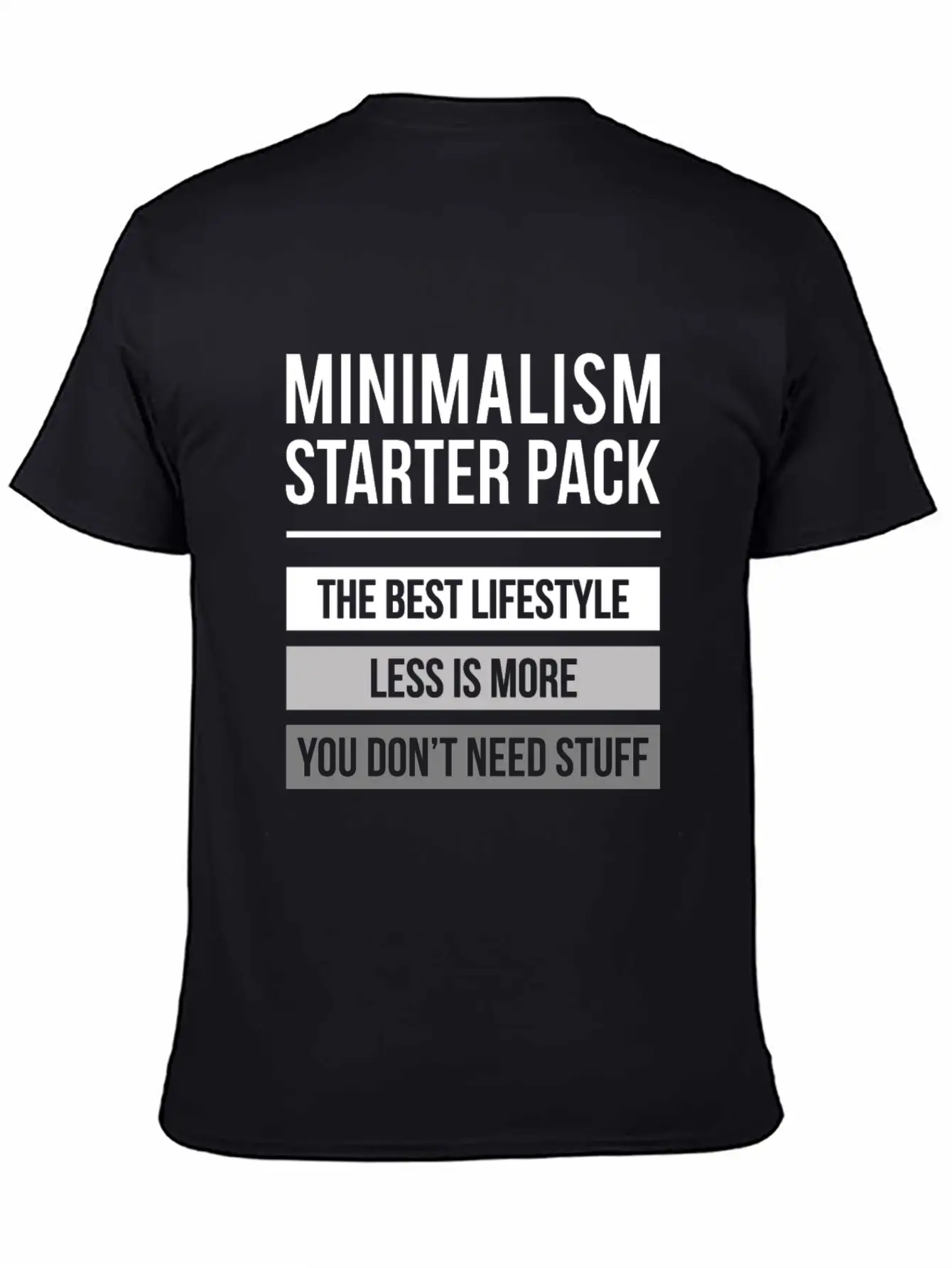 Funny Minimalism Meme Design Quote Minimalism Star Relaxed Everyday Tee – Lightweight And Durable Cotton