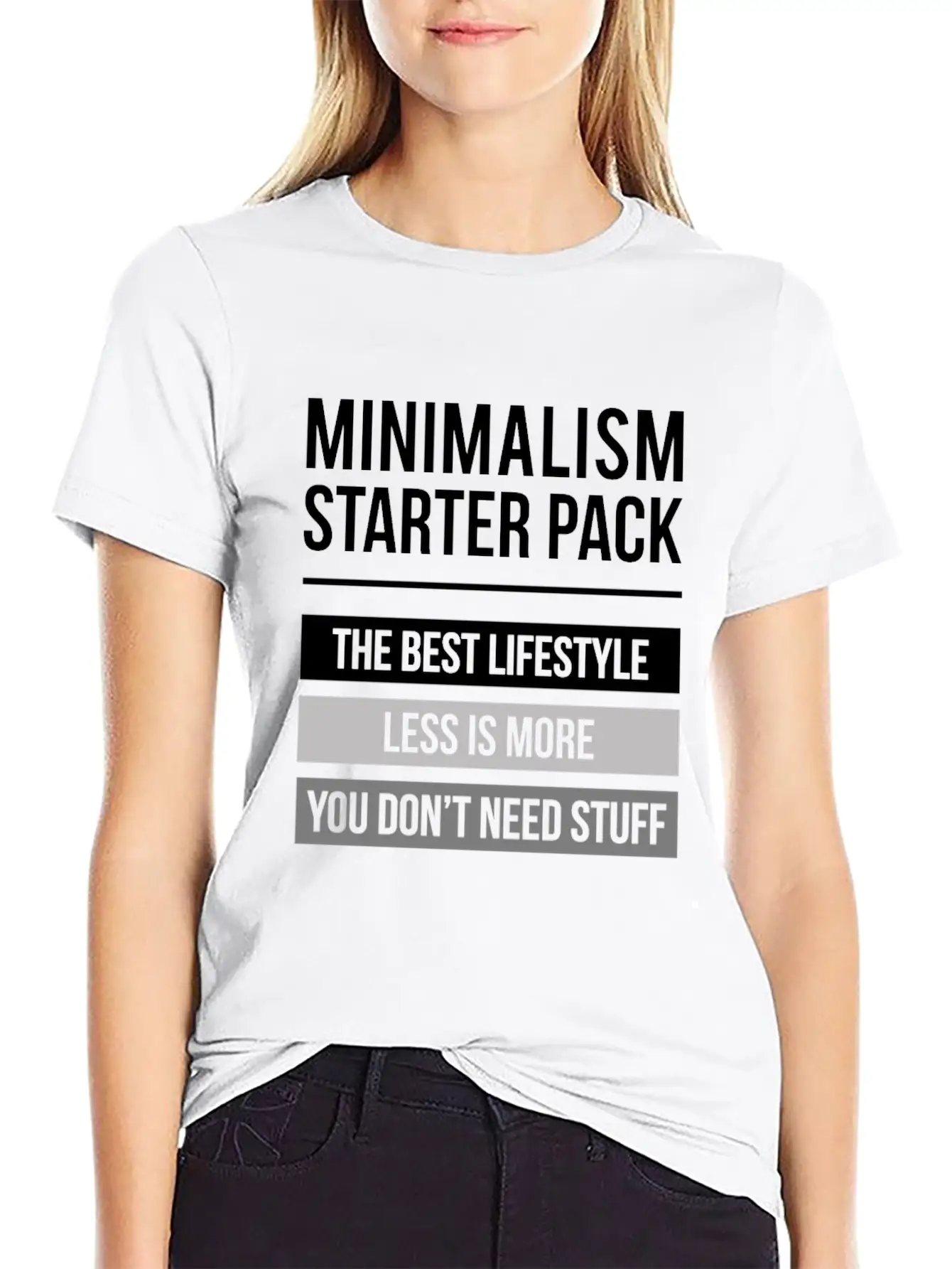 Funny Minimalism Meme Design Quote Minimalism Star Relaxed Everyday Tee – Lightweight And Durable Cotton