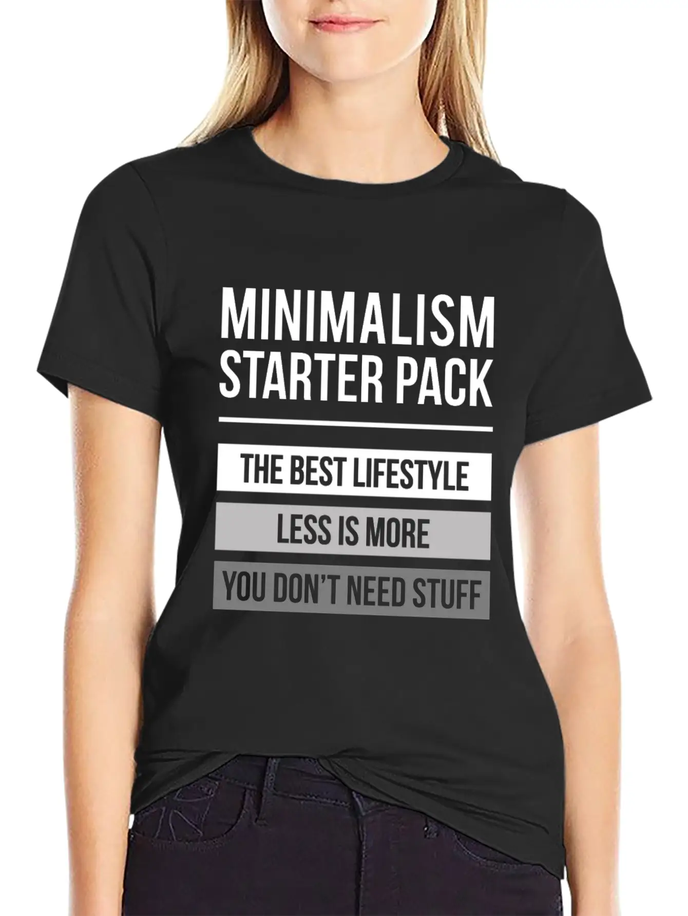 Funny Minimalism Meme Design Quote Minimalism Star Relaxed Everyday Tee – Lightweight And Durable Cotton