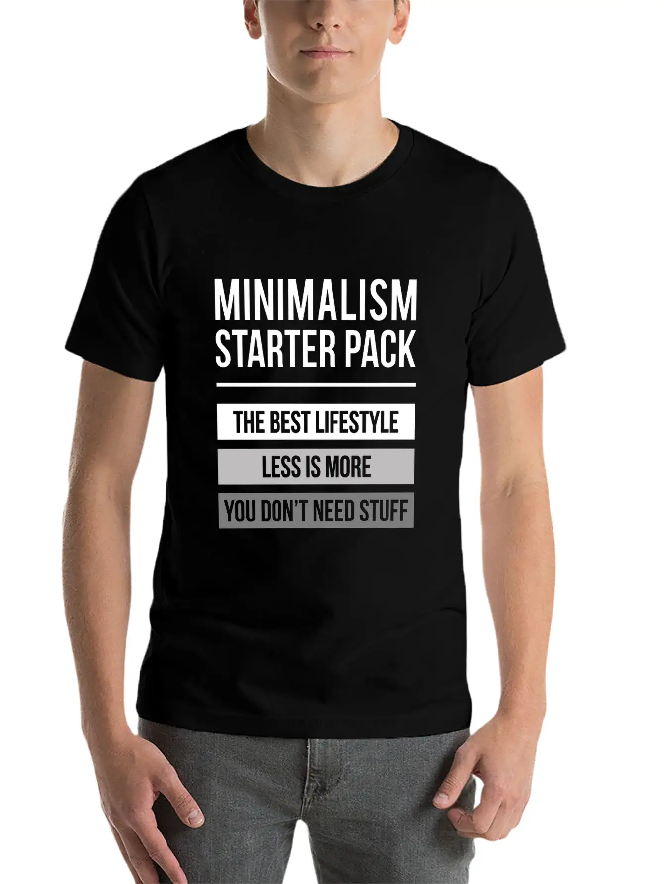 Funny Minimalism Meme Design Quote Minimalism Star Relaxed Everyday Tee – Lightweight And Durable Cotton