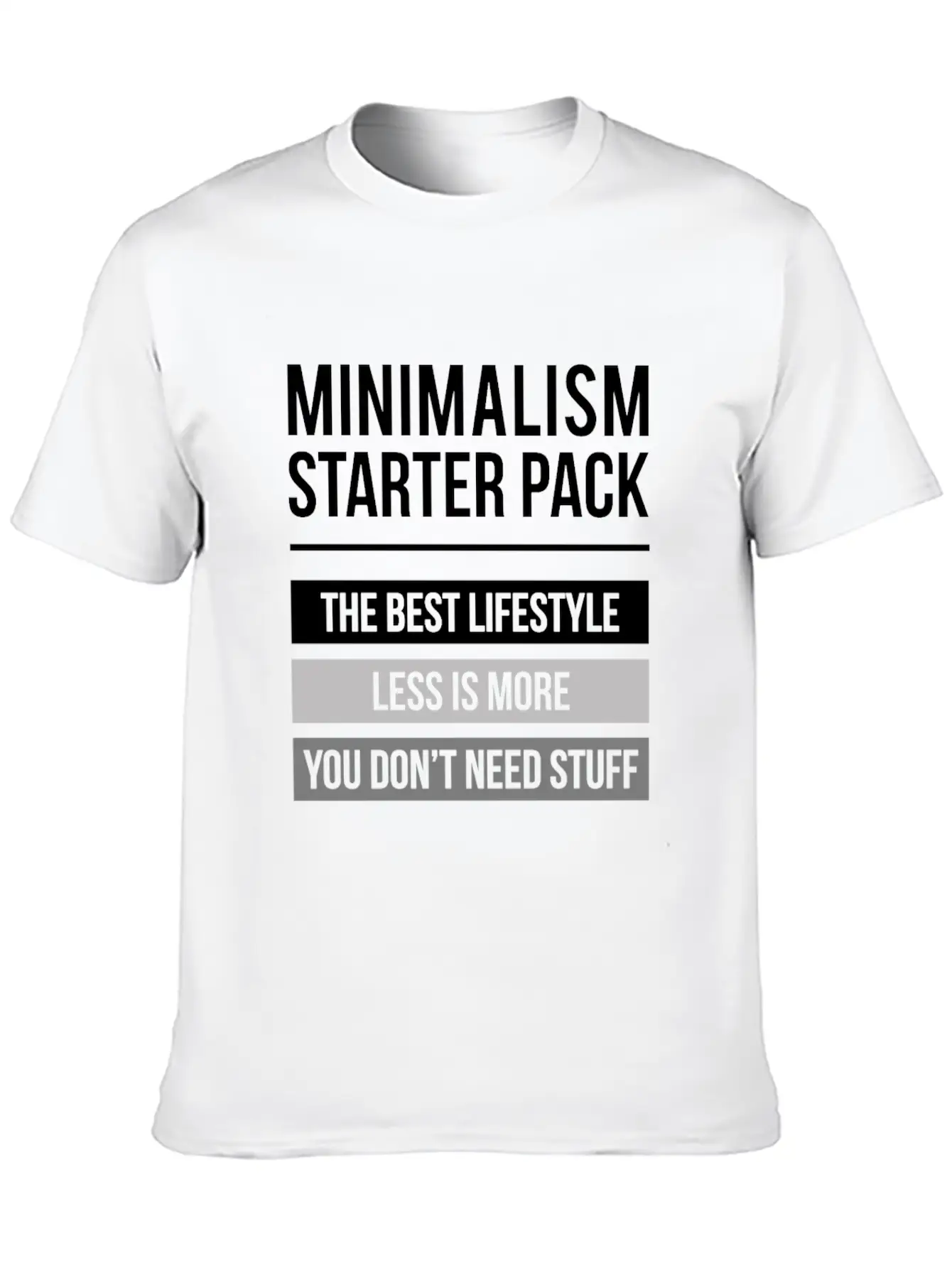 Funny Minimalism Meme Design Quote Minimalism Star Relaxed Everyday Tee – Lightweight And Durable Cotton