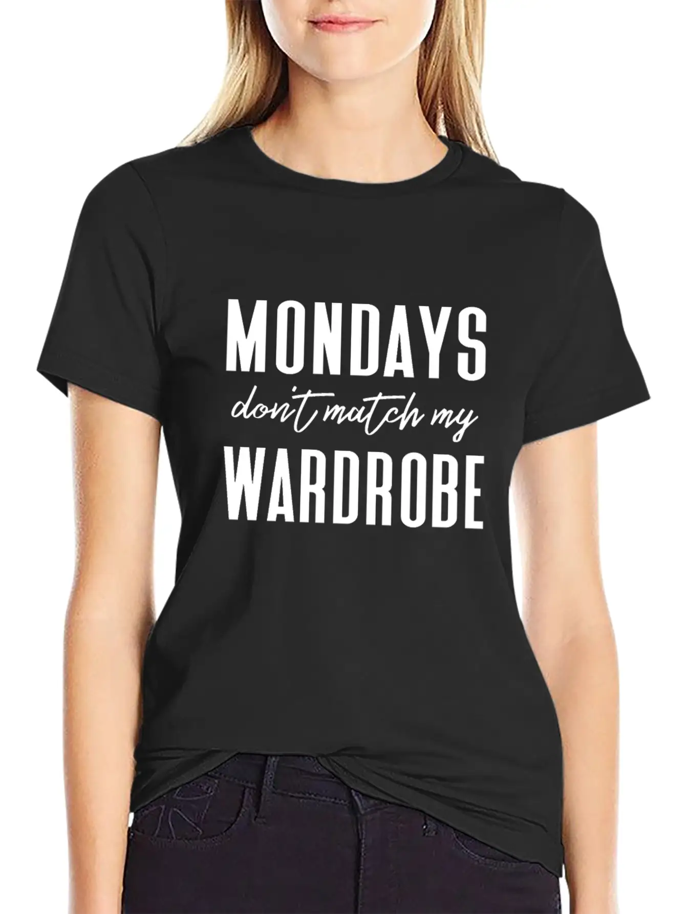 Funny Monday Joke Design - Fun For Work Or School Basic Graphic T-Shirt – Daily Comfort In Soft Cotton
