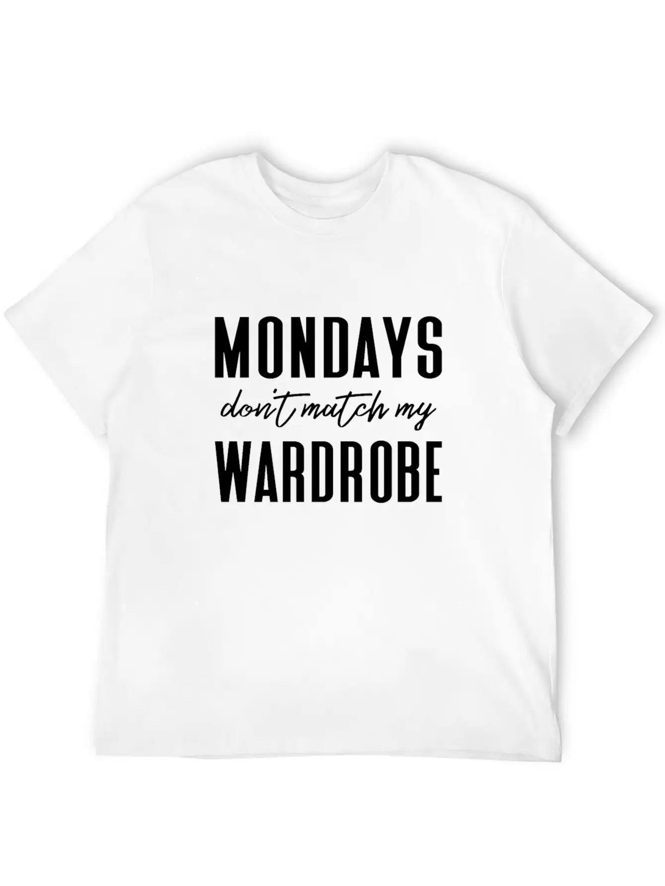 Funny Monday Joke Design - Fun For Work Or School Basic Graphic T-Shirt – Daily Comfort In Soft Cotton