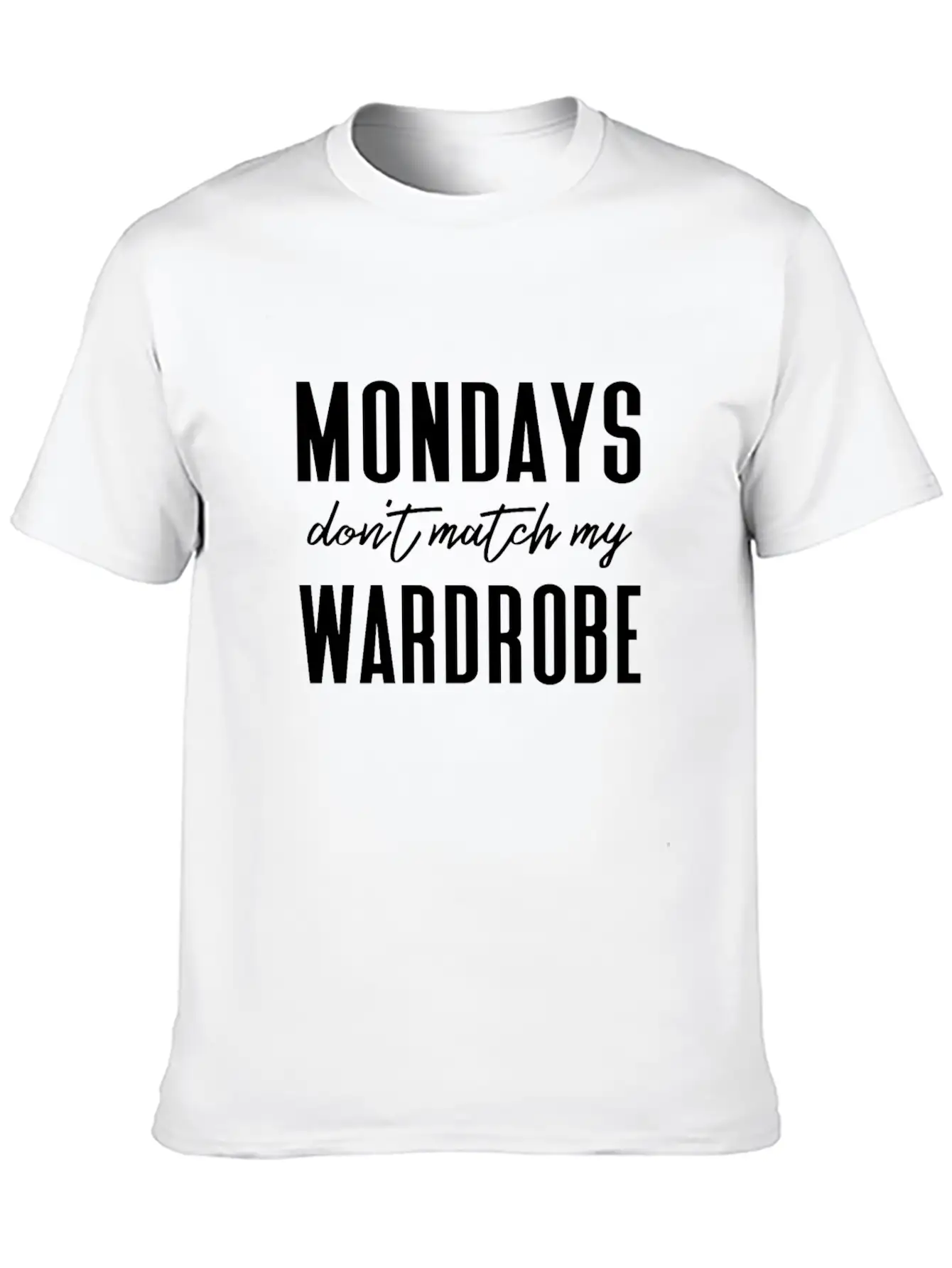 Funny Monday Joke Design - Fun For Work Or School Basic Graphic T-Shirt – Daily Comfort In Soft Cotton