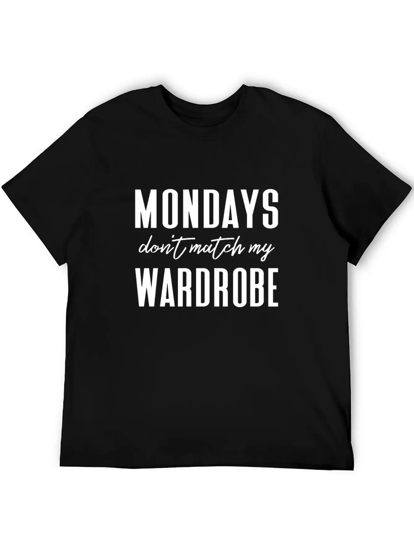 Funny Monday Joke Design - Fun For Work Or School Basic Graphic T-Shirt – Daily Comfort In Soft Cotton