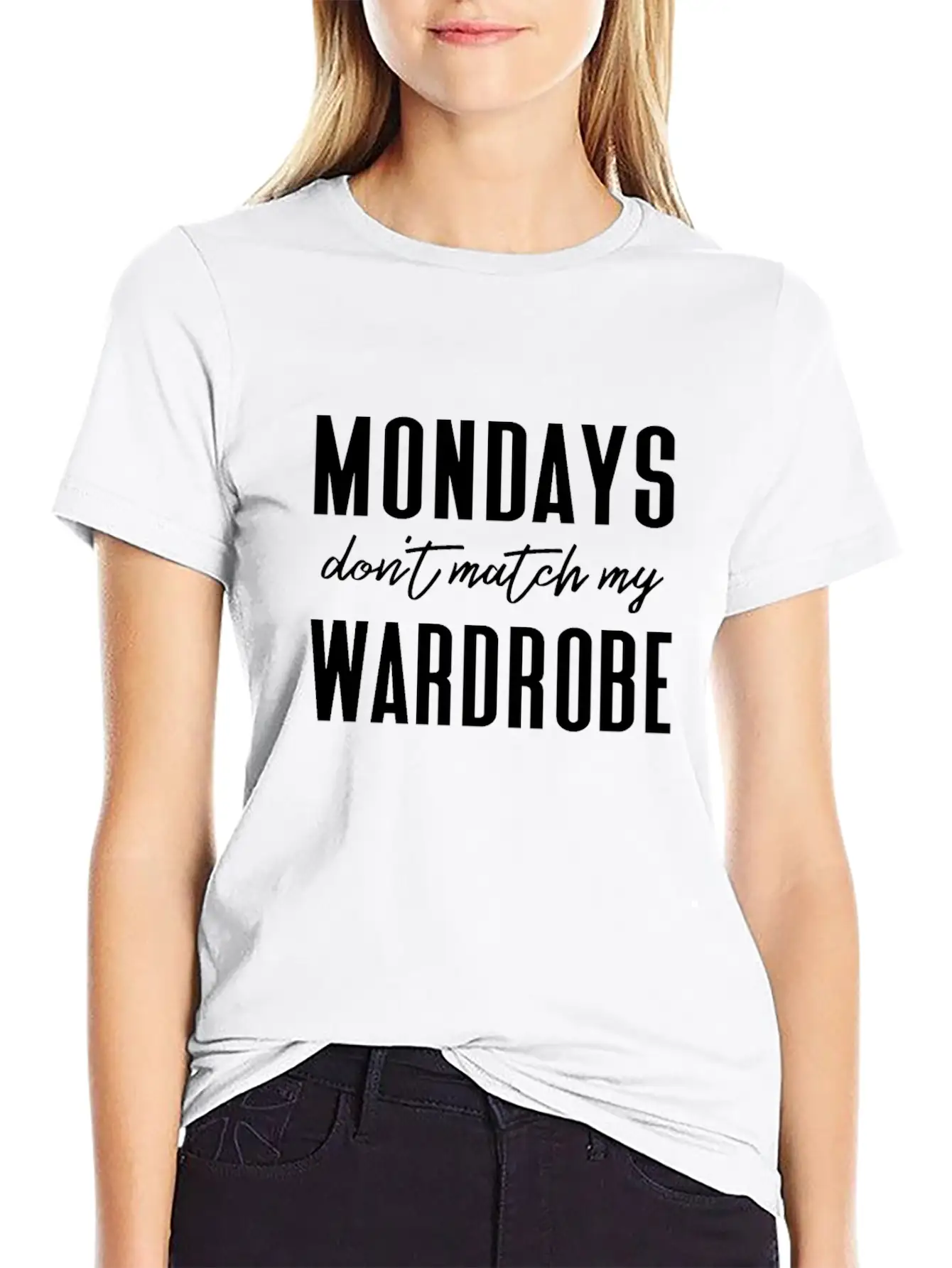 Funny Monday Joke Design - Fun For Work Or School Basic Graphic T-Shirt – Daily Comfort In Soft Cotton