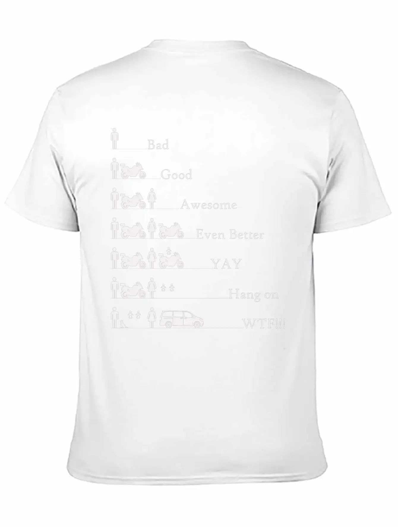 Funny Motorcycle Apparel - Fear Of The Big Stylish Everyday T-Shirt – Unisex Basic Cotton Tee