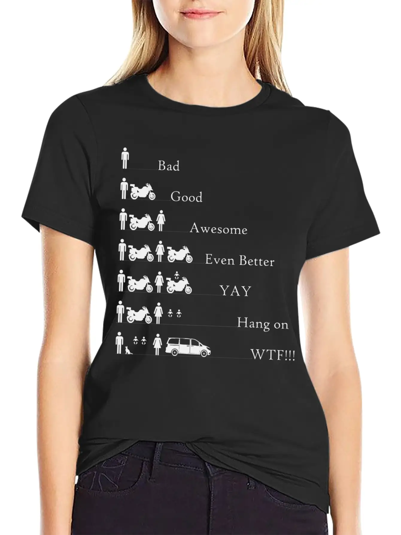 Funny Motorcycle Apparel - Fear Of The Big Stylish Everyday T-Shirt – Unisex Basic Cotton Tee