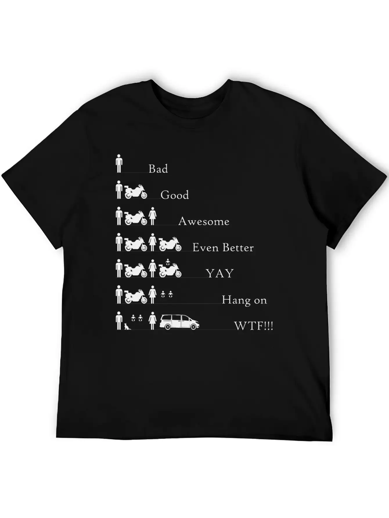 Funny Motorcycle Apparel - Fear Of The Big Stylish Everyday T-Shirt – Unisex Basic Cotton Tee