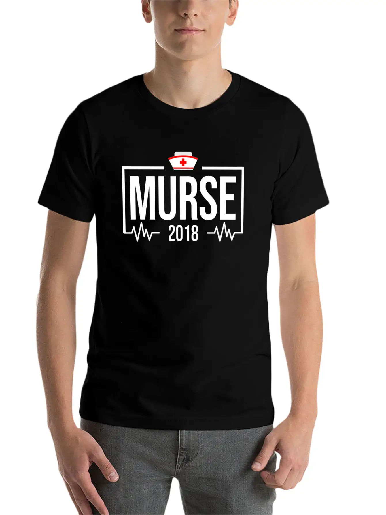 Funny Murse Male Nurse Hospital Medicine Gift Stylish Everyday T-Shirt – Unisex Basic Cotton Tee