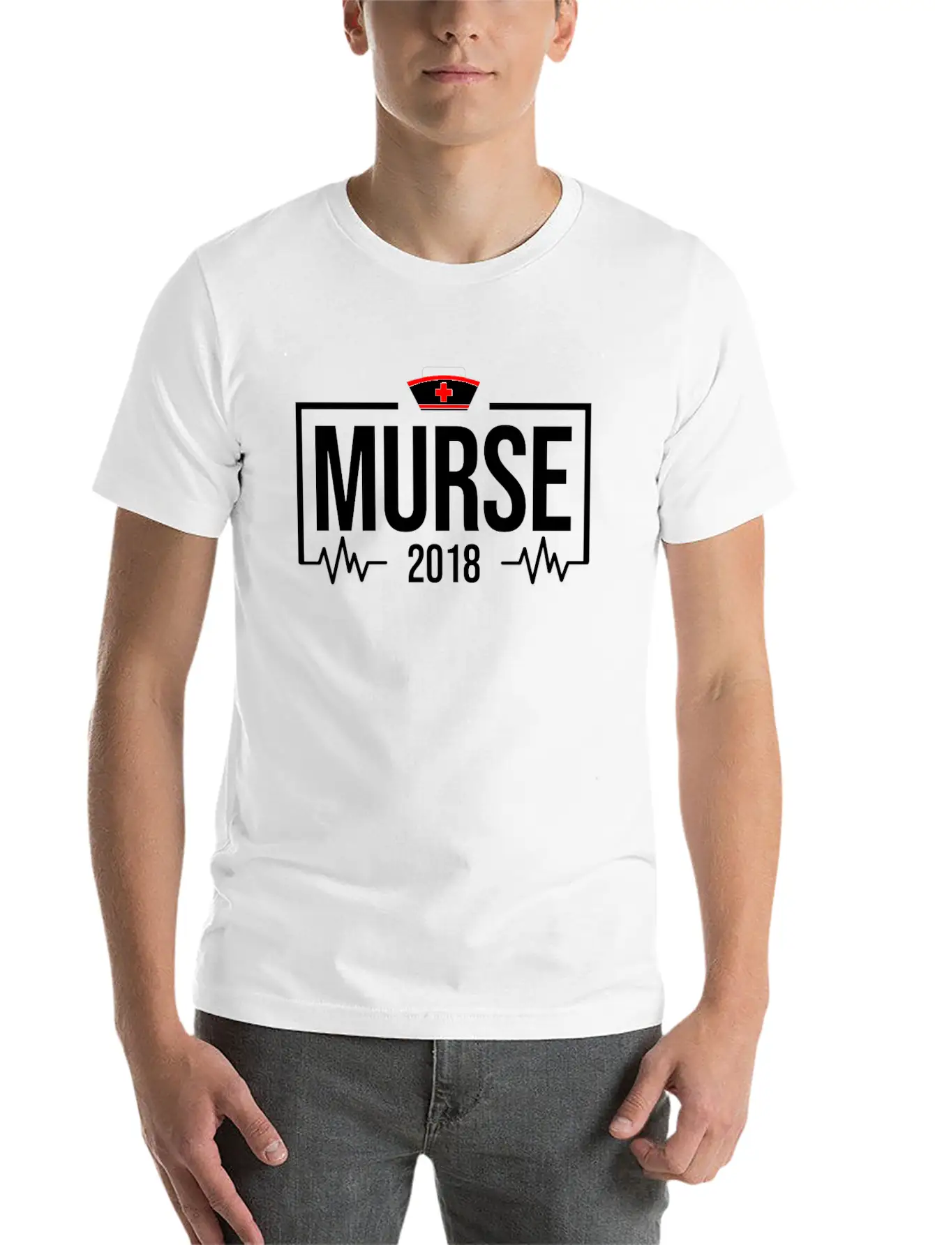 Funny Murse Male Nurse Hospital Medicine Gift Stylish Everyday T-Shirt – Unisex Basic Cotton Tee
