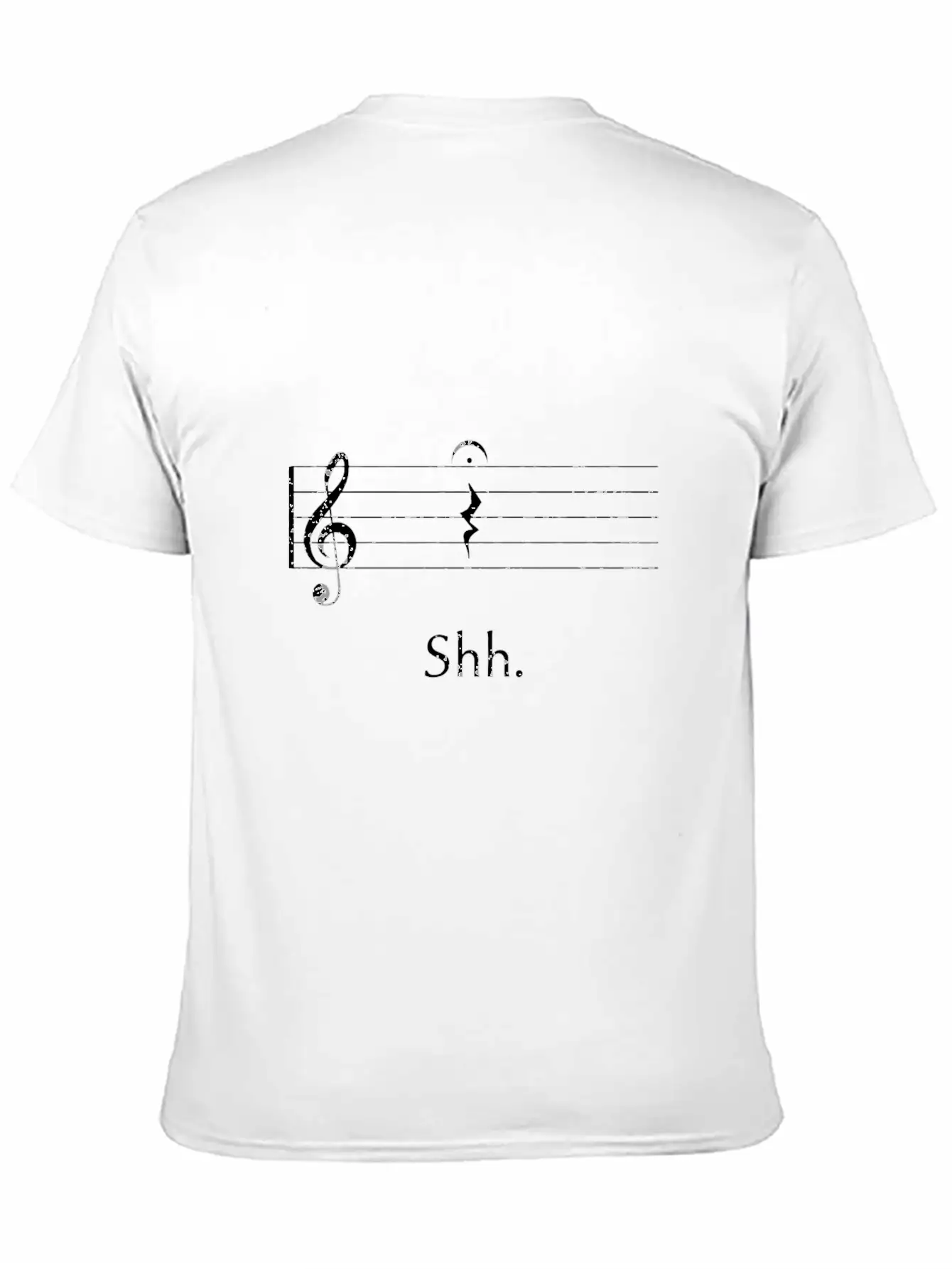 Funny Music Shh Quarter Rest And Fermata Timeless Short Sleeve Tee – Comfy And Minimalist Design