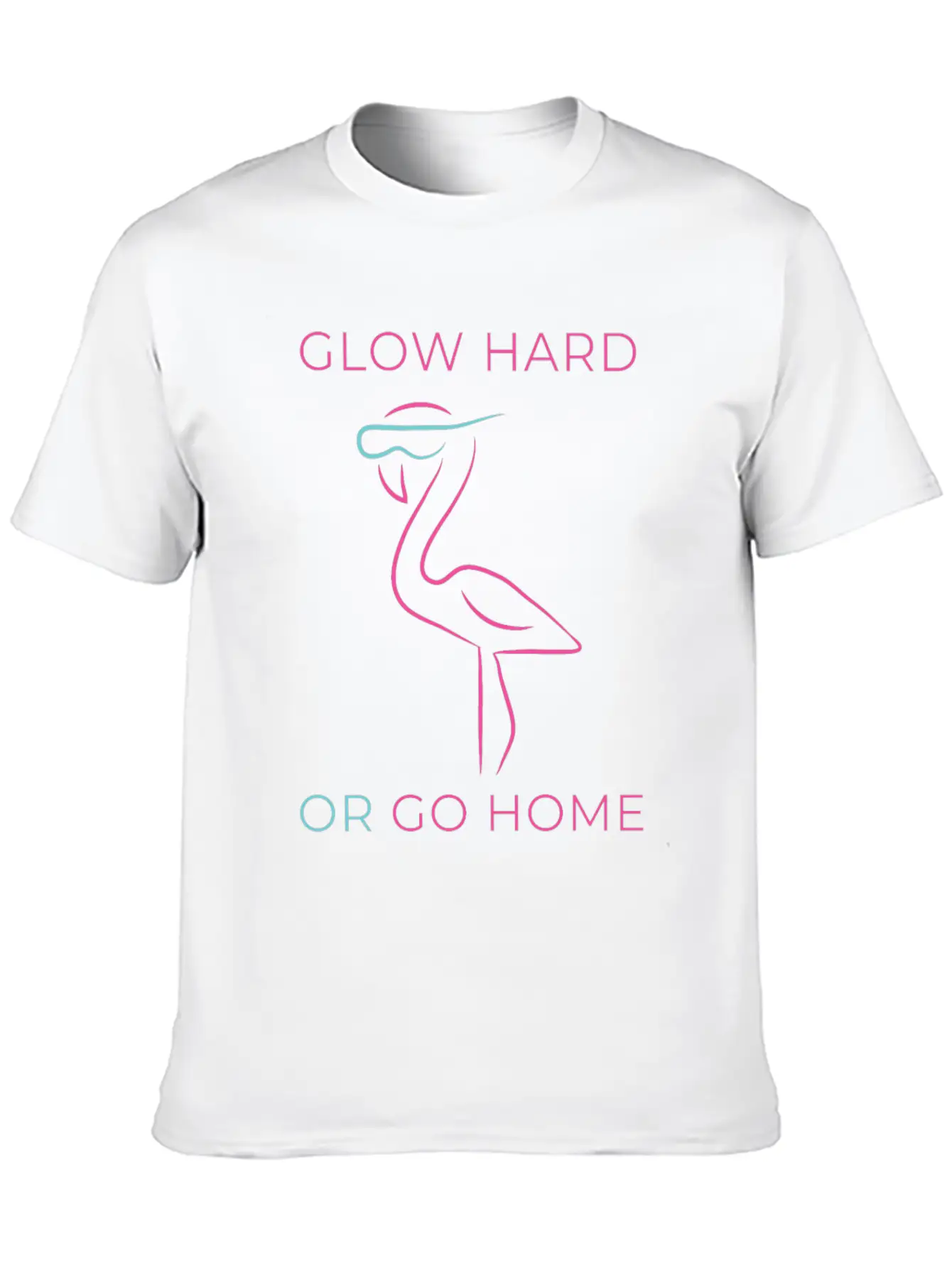 Funny Neon Flamingo Techno Rave EDM DJ Gift Music Essential Unisex Summer Tee – Soft Cotton Casual Fit