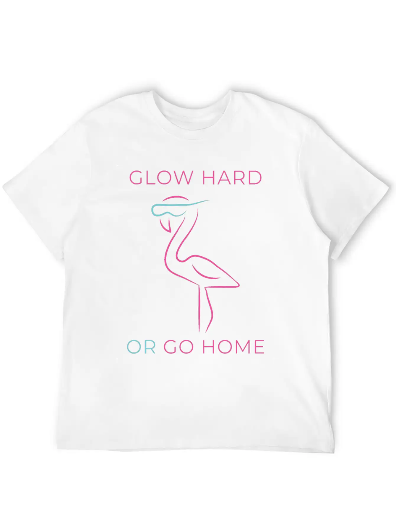 Funny Neon Flamingo Techno Rave EDM DJ Gift Music Essential Unisex Summer Tee – Soft Cotton Casual Fit