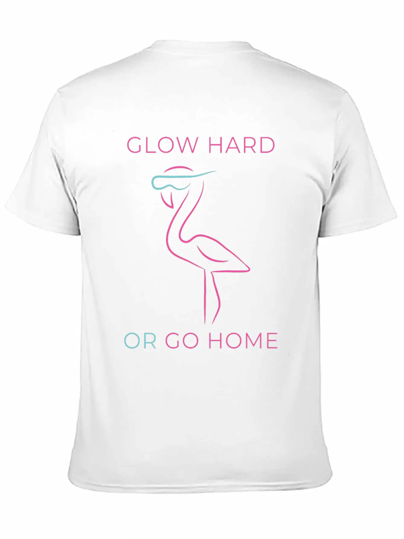 Funny Neon Flamingo Techno Rave EDM DJ Gift Music Essential Unisex Summer Tee – Soft Cotton Casual Fit
