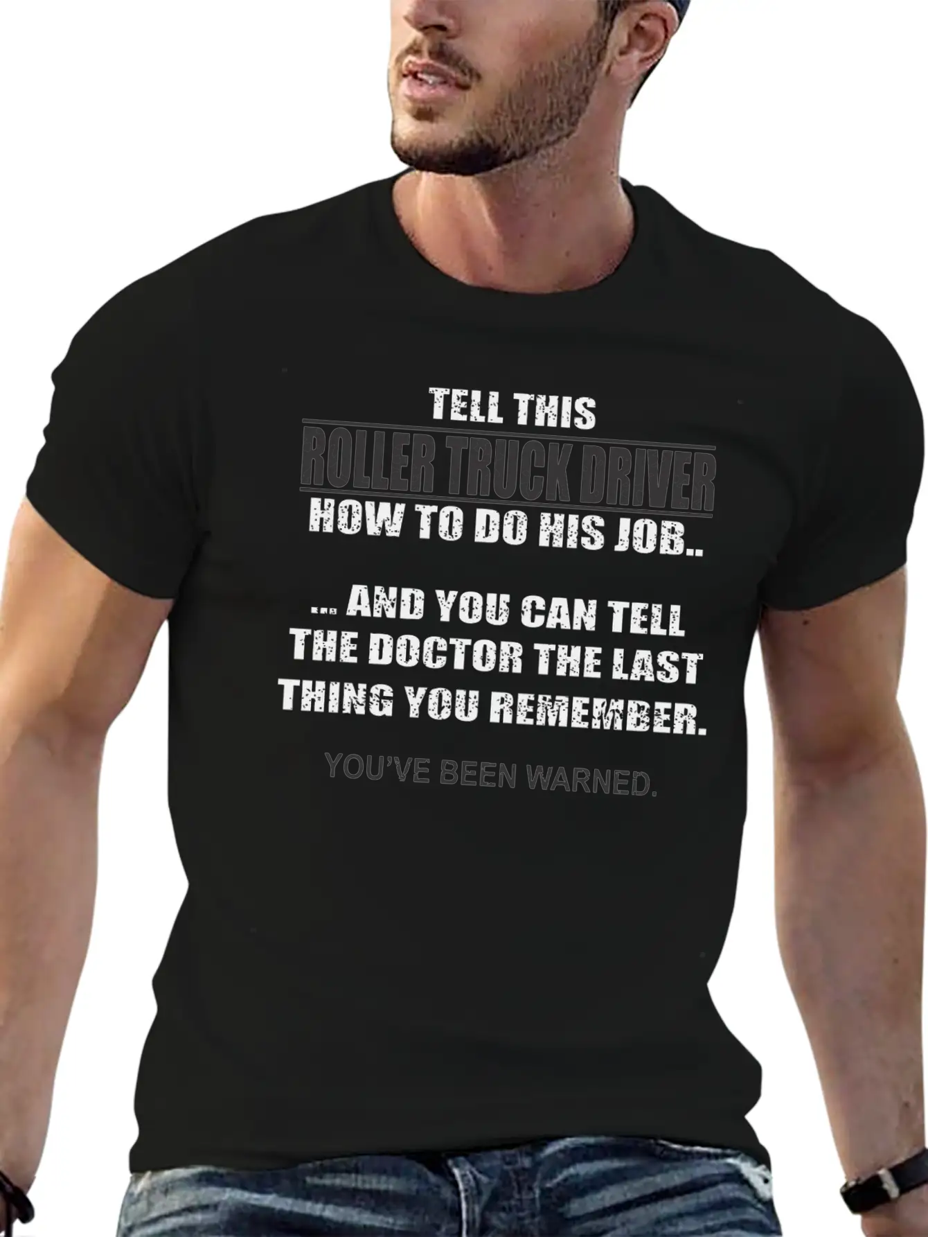 Funny Roller Truck Driver Unisex Short Sleeve Soft Cotton T-Shirt – Casual Everyday Wear
