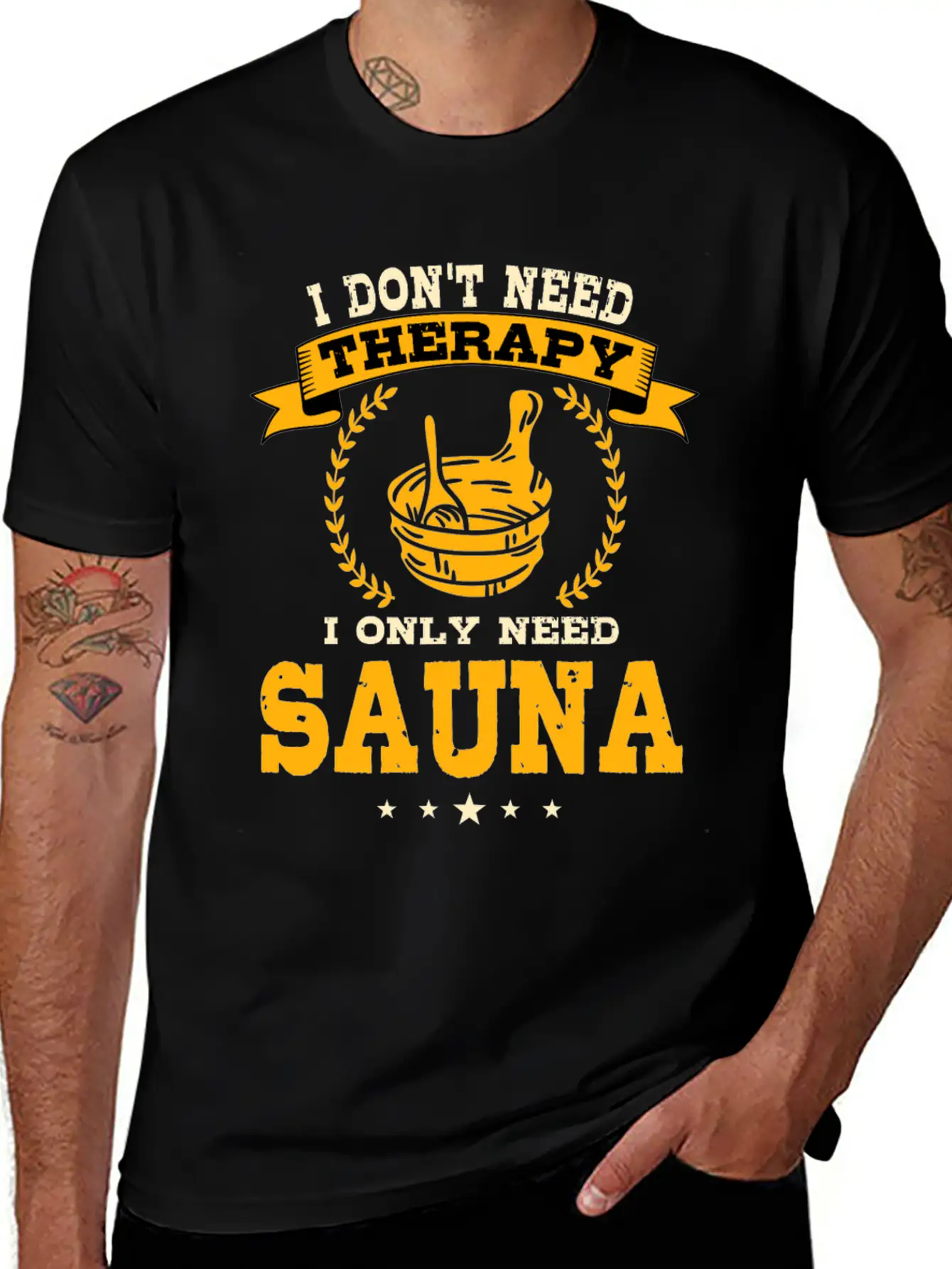Funny Sauna Quote Unisex Short Sleeve Soft Cotton T-Shirt – Casual Everyday Wear