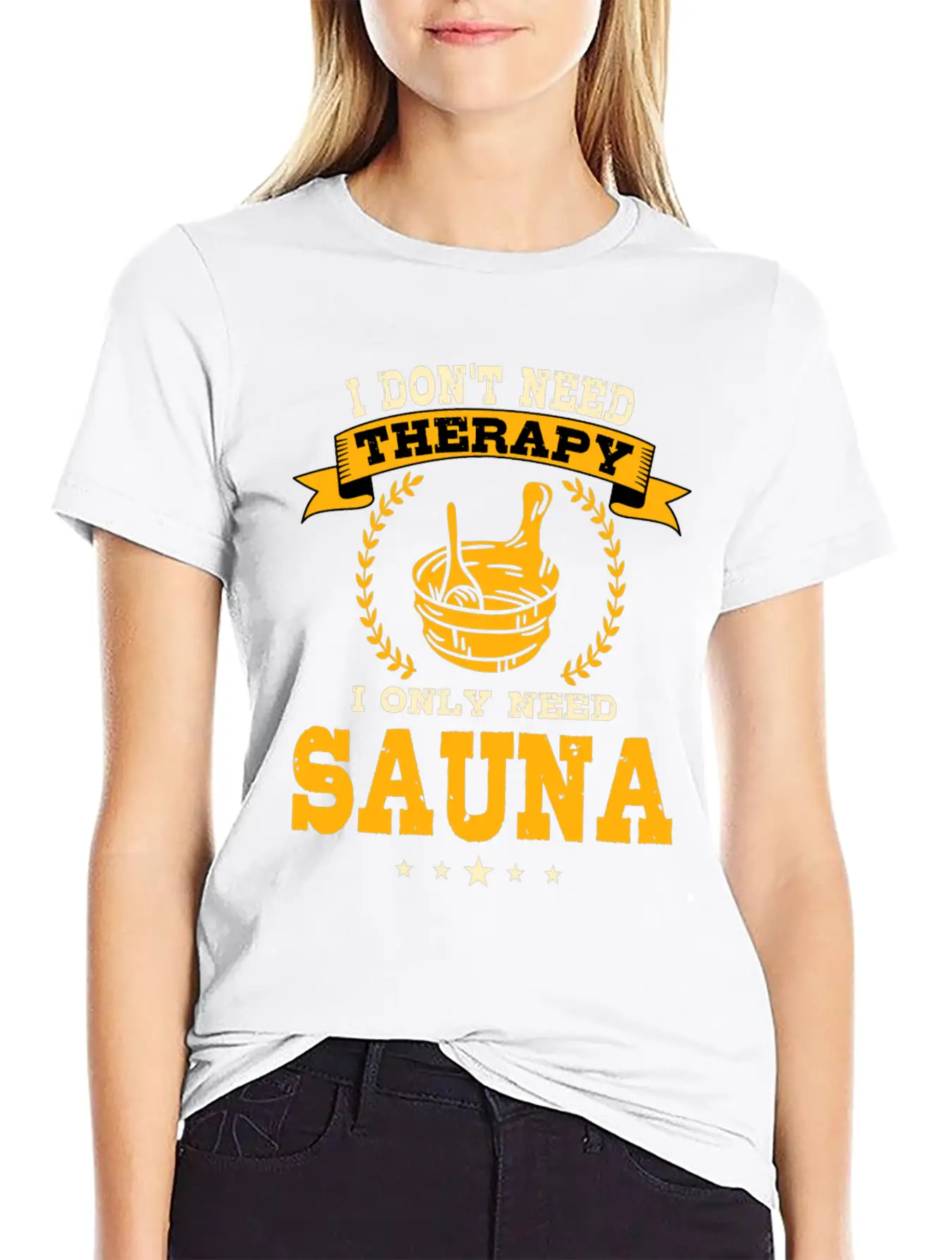 Funny Sauna Quote Unisex Short Sleeve Soft Cotton T-Shirt – Casual Everyday Wear