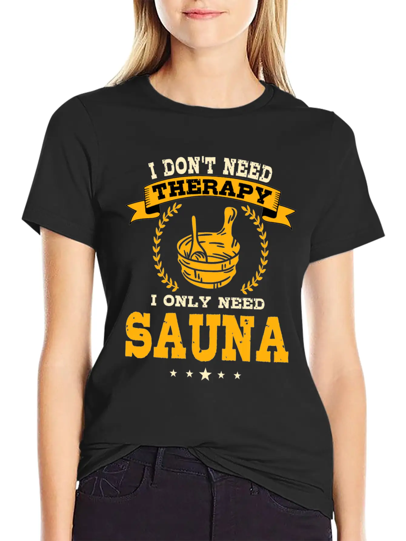 Funny Sauna Quote Unisex Short Sleeve Soft Cotton T-Shirt – Casual Everyday Wear