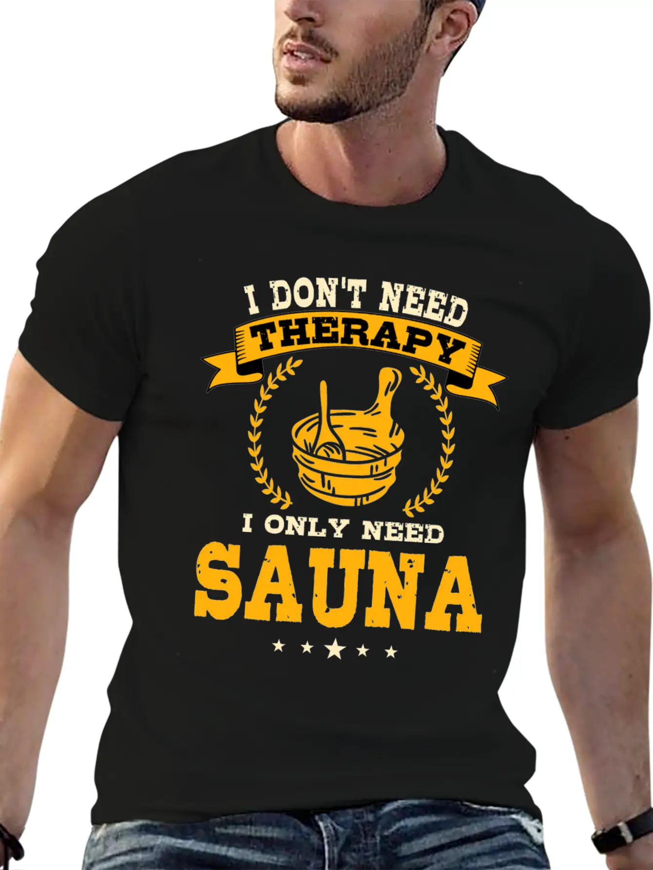 Funny Sauna Quote Unisex Short Sleeve Soft Cotton T-Shirt – Casual Everyday Wear