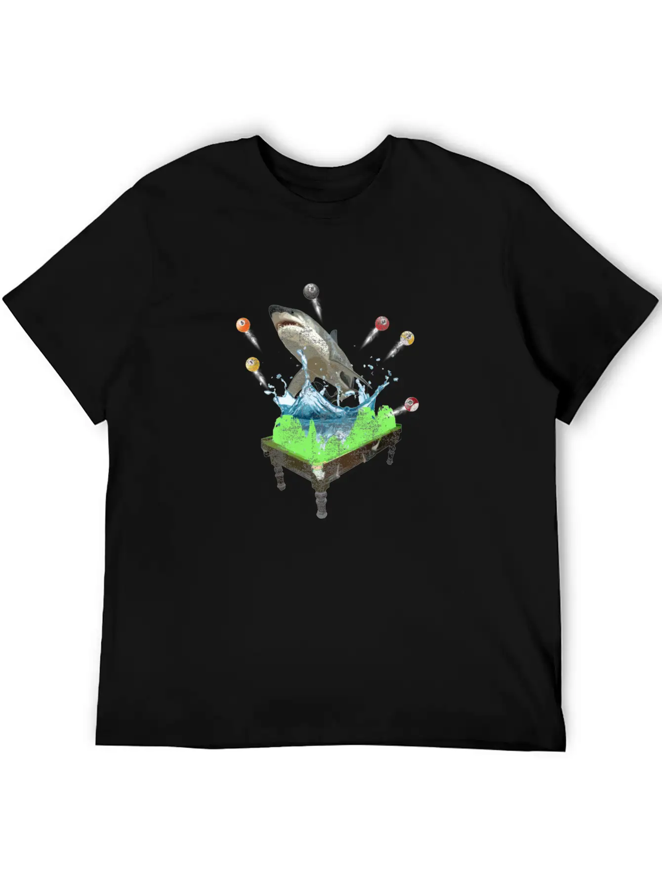 Funny Shark Pool Billiards Snooker Shirts Timeless Short Sleeve Tee – Comfy And Minimalist Design