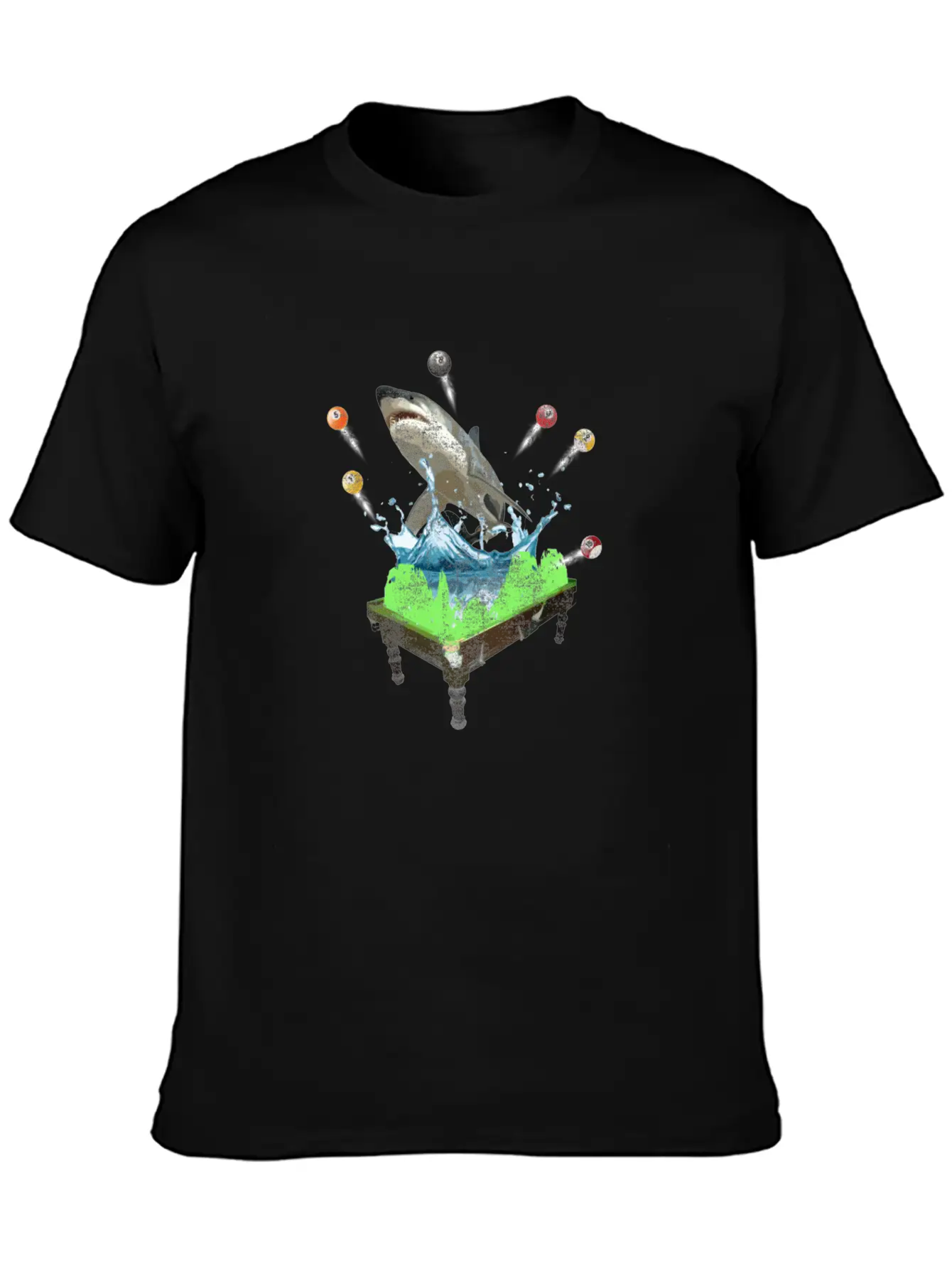 Funny Shark Pool Billiards Snooker Shirts Timeless Short Sleeve Tee – Comfy And Minimalist Design