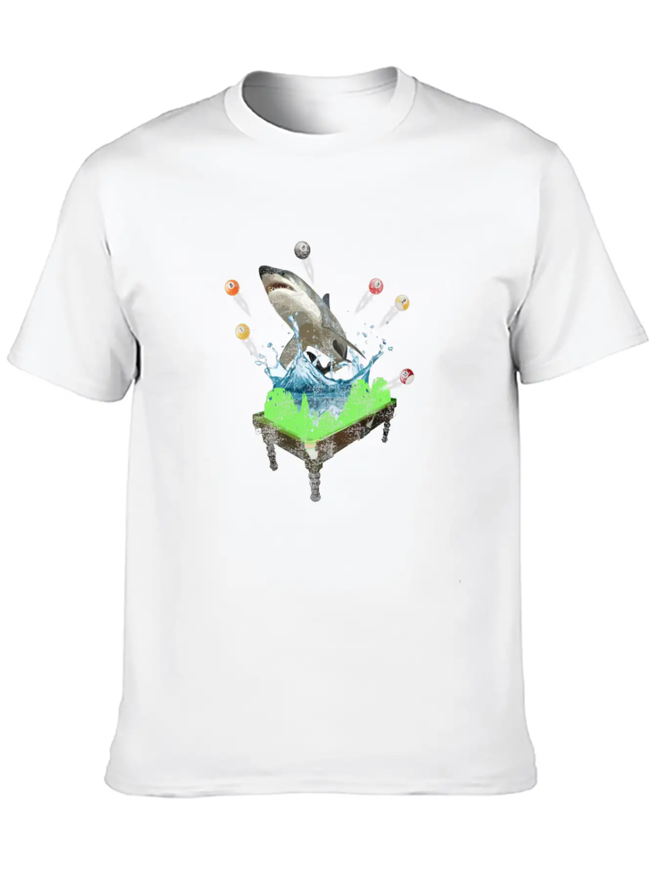 Funny Shark Pool Billiards Snooker Shirts Timeless Short Sleeve Tee – Comfy And Minimalist Design