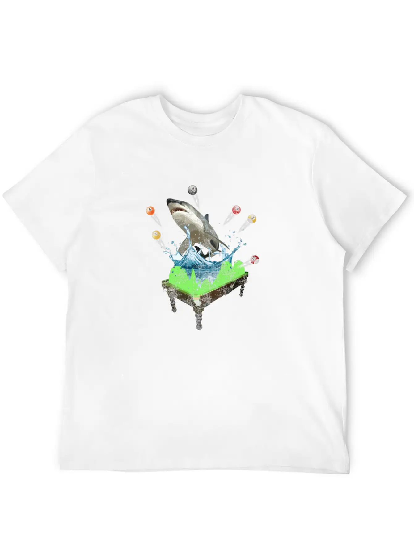 Funny Shark Pool Billiards Snooker Shirts Timeless Short Sleeve Tee – Comfy And Minimalist Design