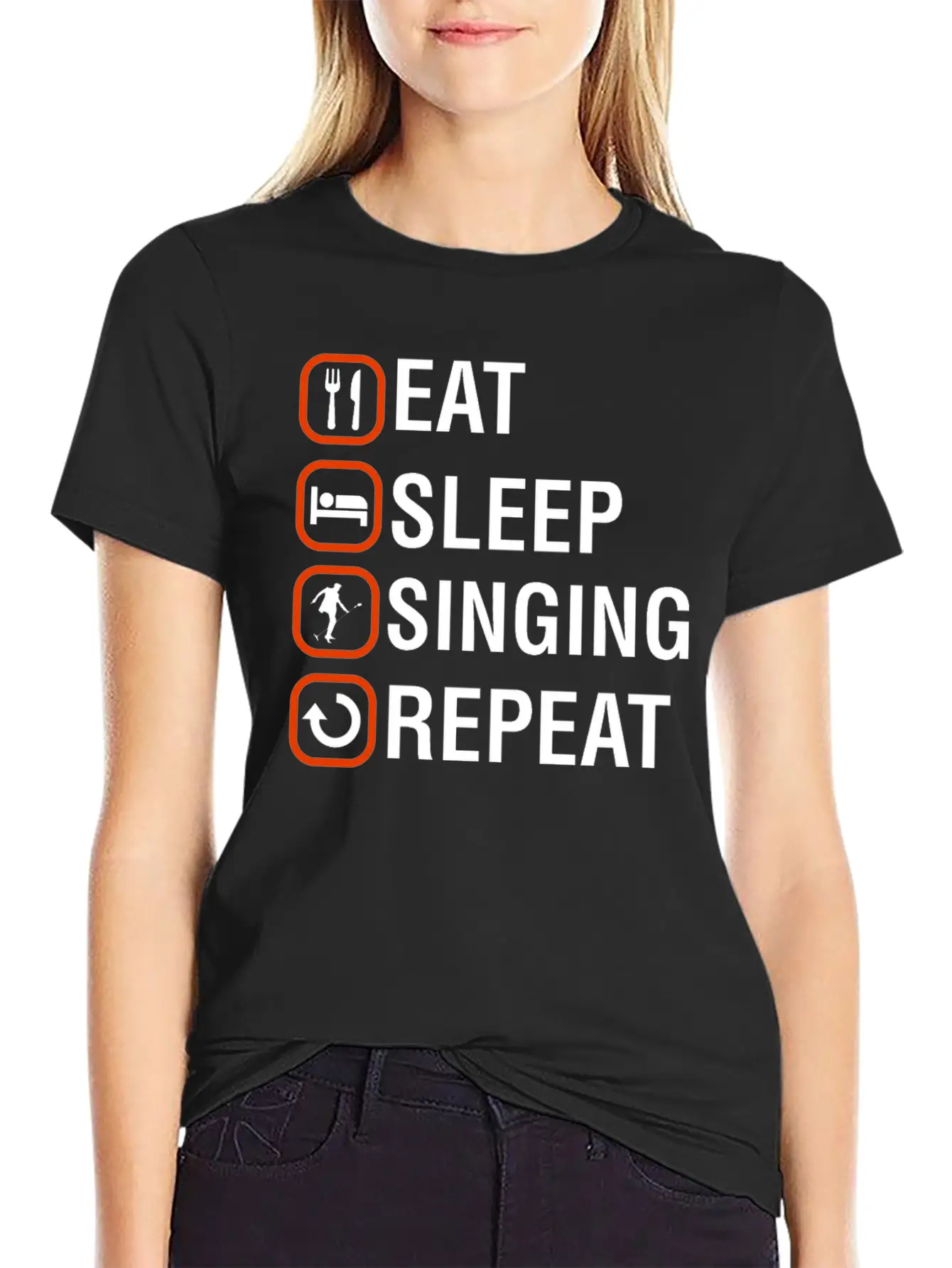 Funny Singing Anniversary Present Stylish Everyday T-Shirt – Unisex Basic Cotton Tee