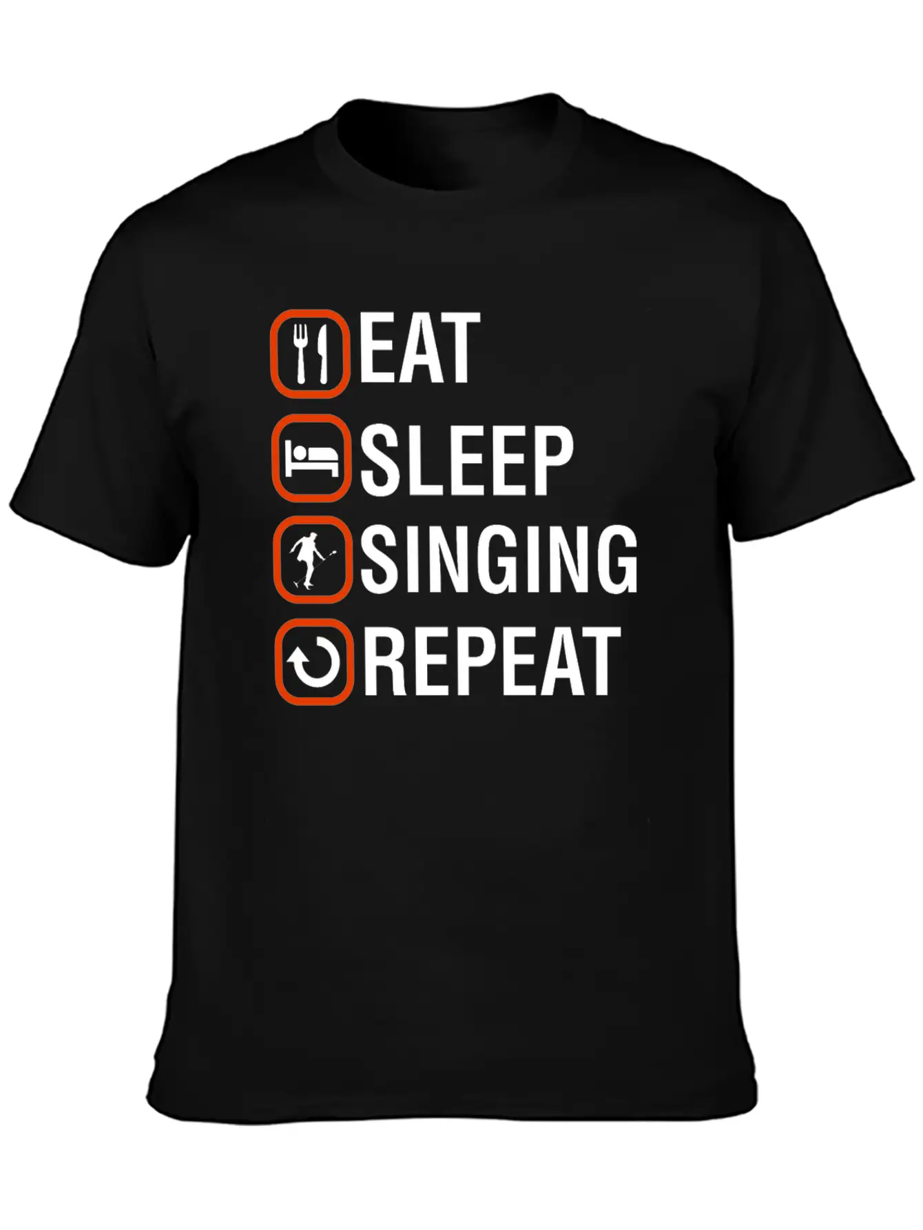 Funny Singing Anniversary Present Stylish Everyday T-Shirt – Unisex Basic Cotton Tee