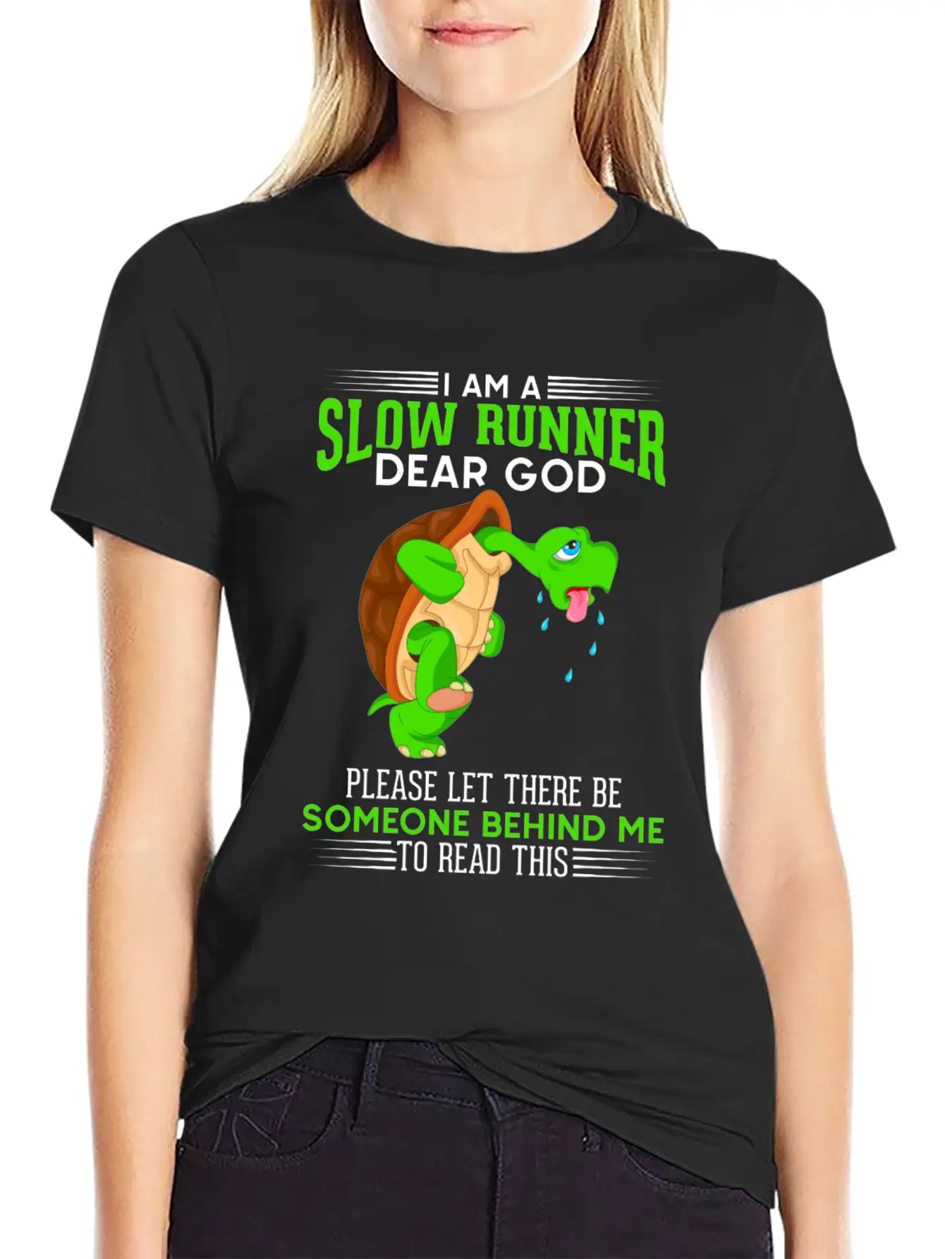Funny Slow Running Turtle Runner Marathon Humor Basic Graphic T-Shirt – Daily Comfort In Soft Cotton