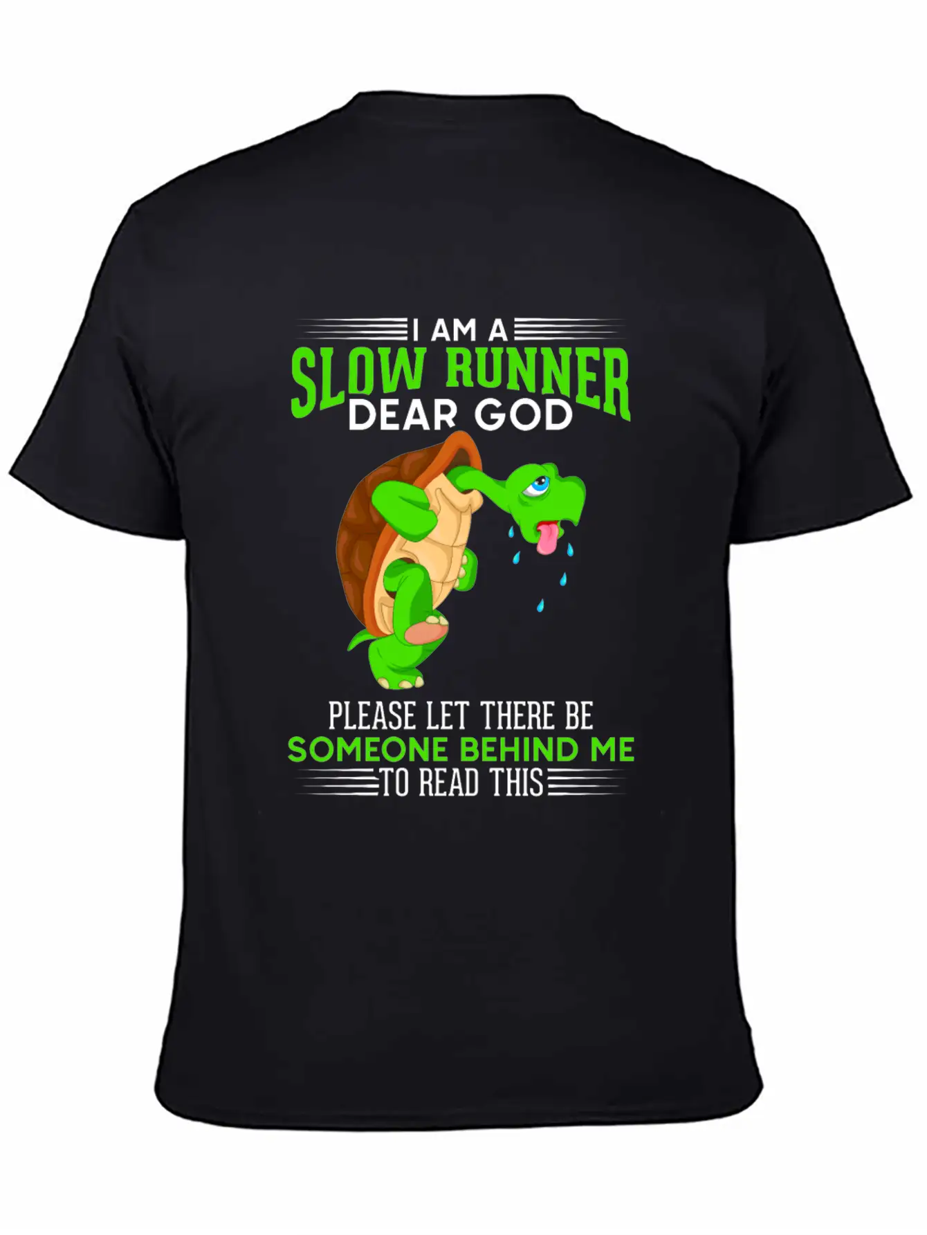 Funny Slow Running Turtle Runner Marathon Humor Basic Graphic T-Shirt – Daily Comfort In Soft Cotton