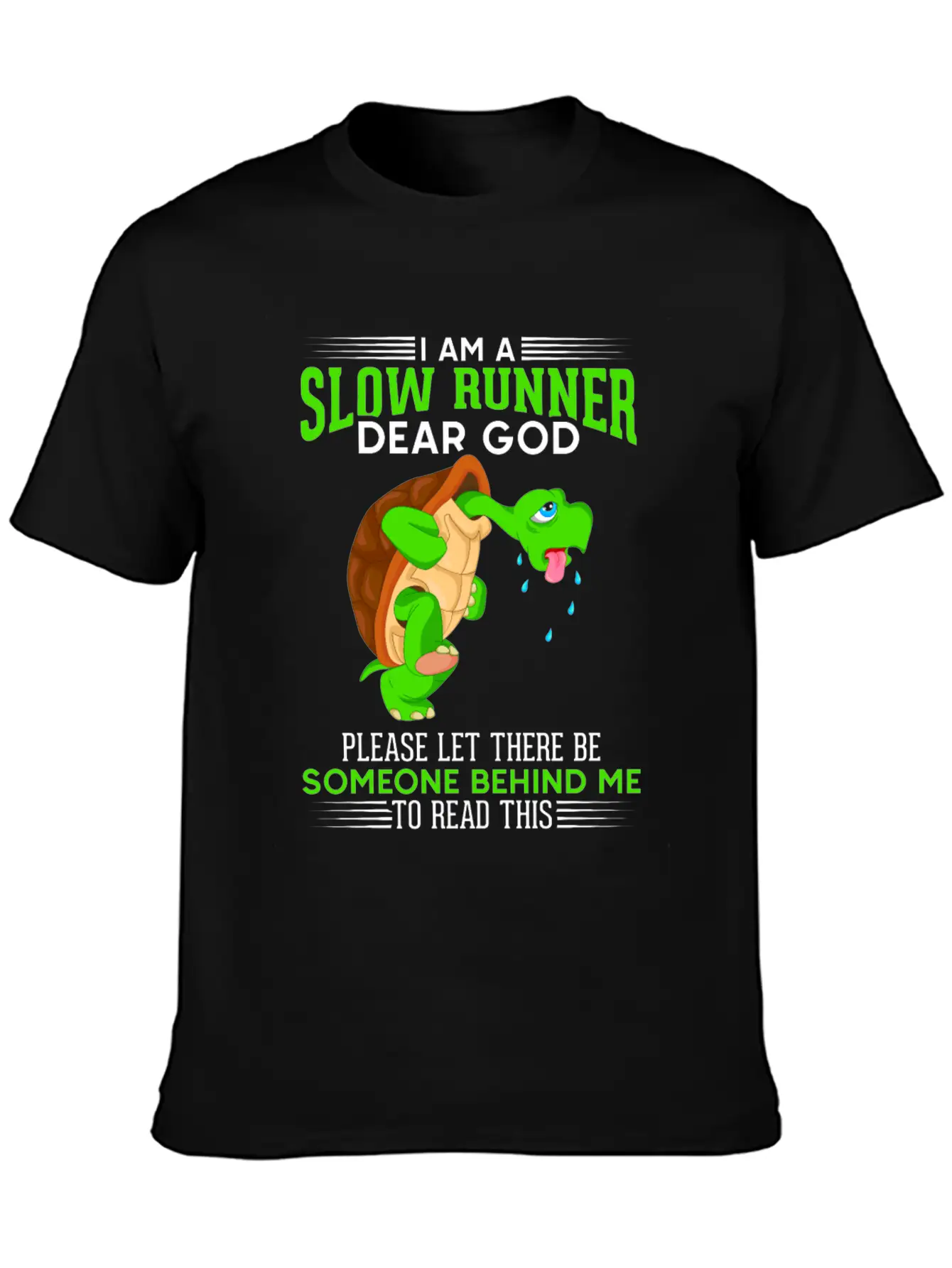 Funny Slow Running Turtle Runner Marathon Humor Basic Graphic T-Shirt – Daily Comfort In Soft Cotton