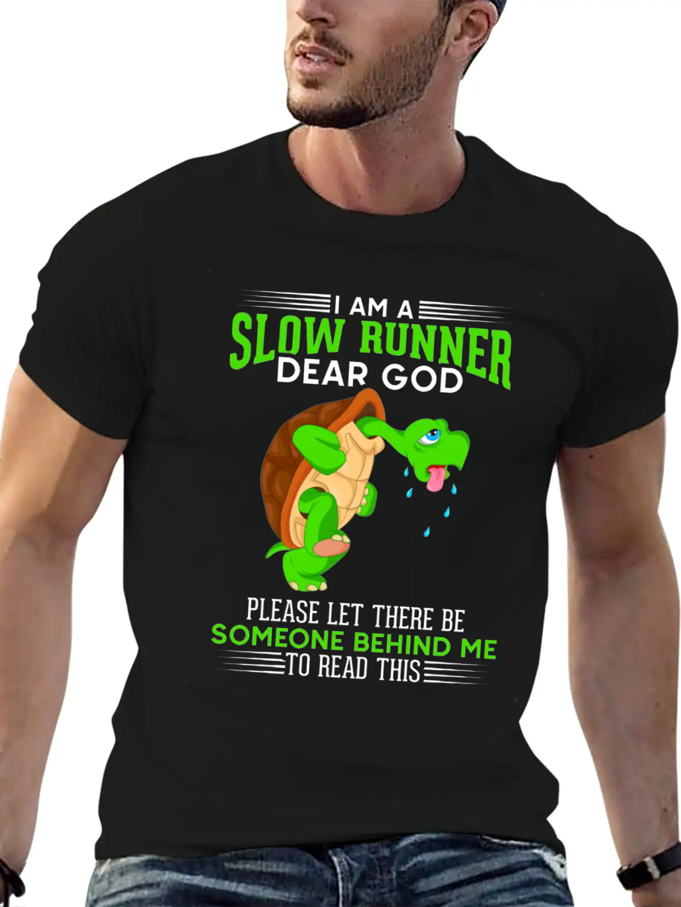 Funny Slow Running Turtle Runner Marathon Humor Basic Graphic T-Shirt – Daily Comfort In Soft Cotton