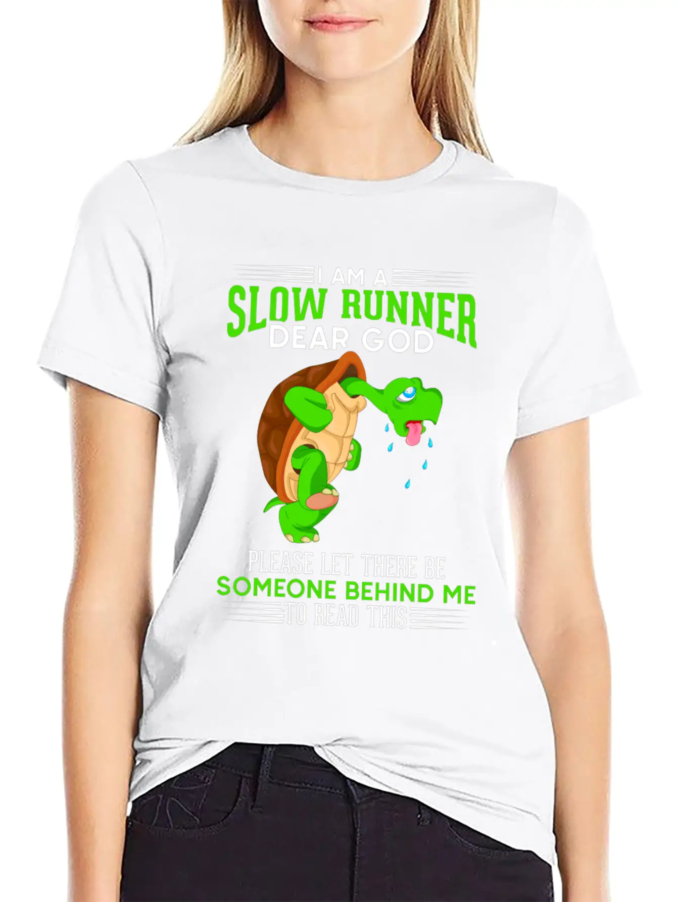 Funny Slow Running Turtle Runner Marathon Humor Basic Graphic T-Shirt – Daily Comfort In Soft Cotton