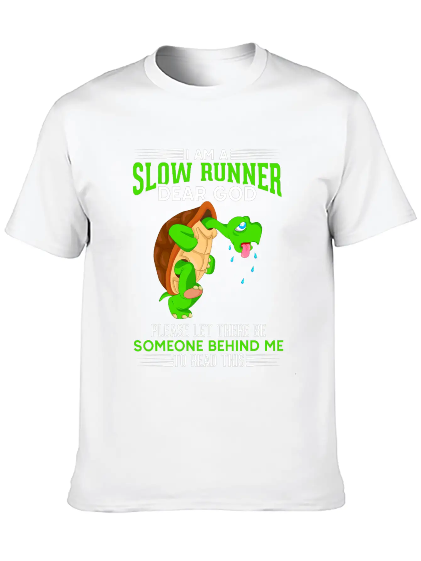 Funny Slow Running Turtle Runner Marathon Humor Basic Graphic T-Shirt – Daily Comfort In Soft Cotton
