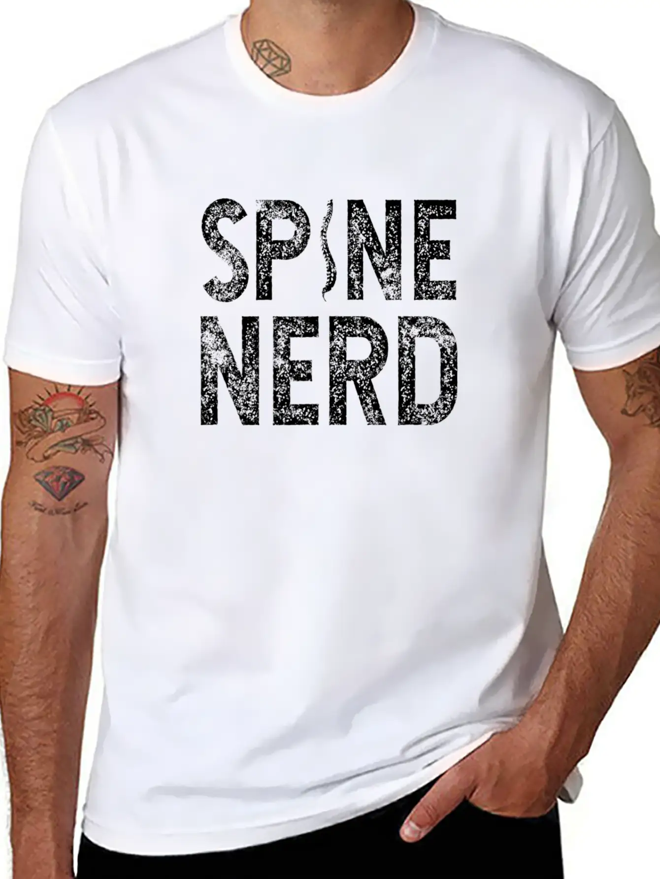 Funny Spine Nerd Chiropractor Student Gift Comfortable Minimalist Graphic Tee – Summer Style Essential