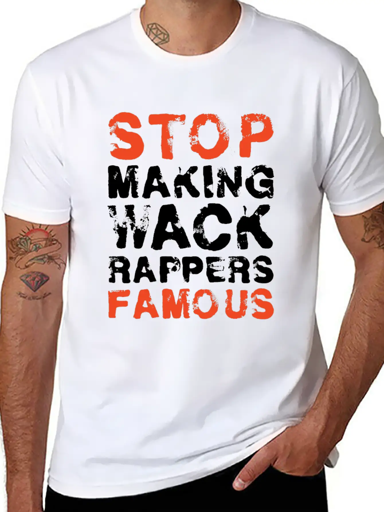 Funny Stop Making Wack Rappers Famous Rap Gift Comfortable Minimalist Graphic Tee – Summer Style Essential