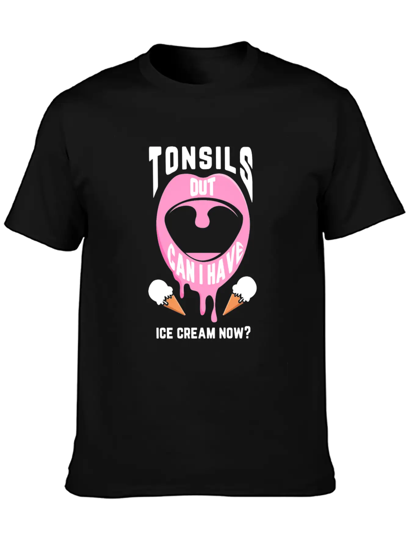 Funny Tonsil Removal Surgery Ice Cream Get Well Recovery 1 Timeless Short Sleeve Tee – Comfy And Minimalist Design