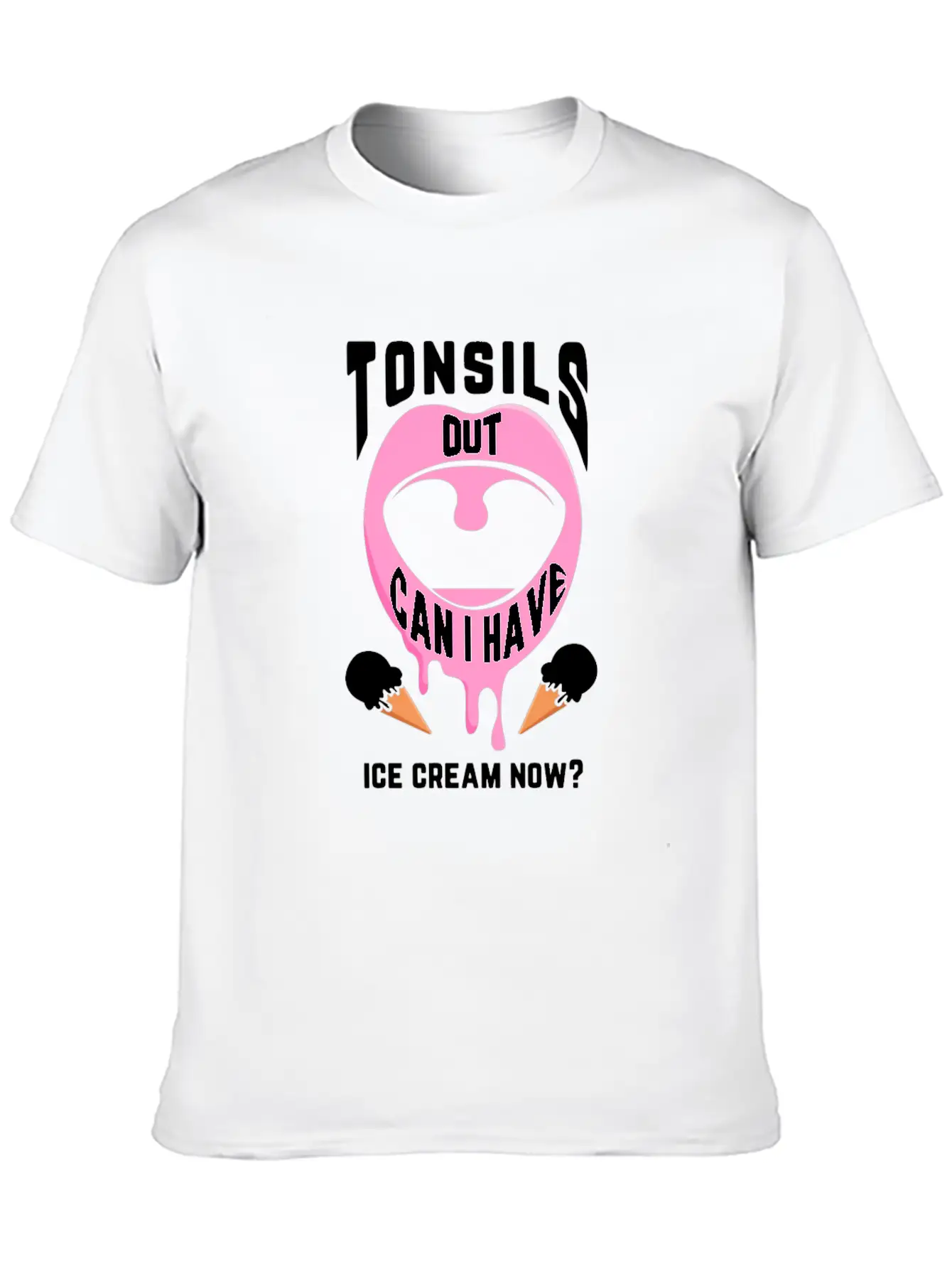 Funny Tonsil Removal Surgery Ice Cream Get Well Recovery 1 Timeless Short Sleeve Tee – Comfy And Minimalist Design