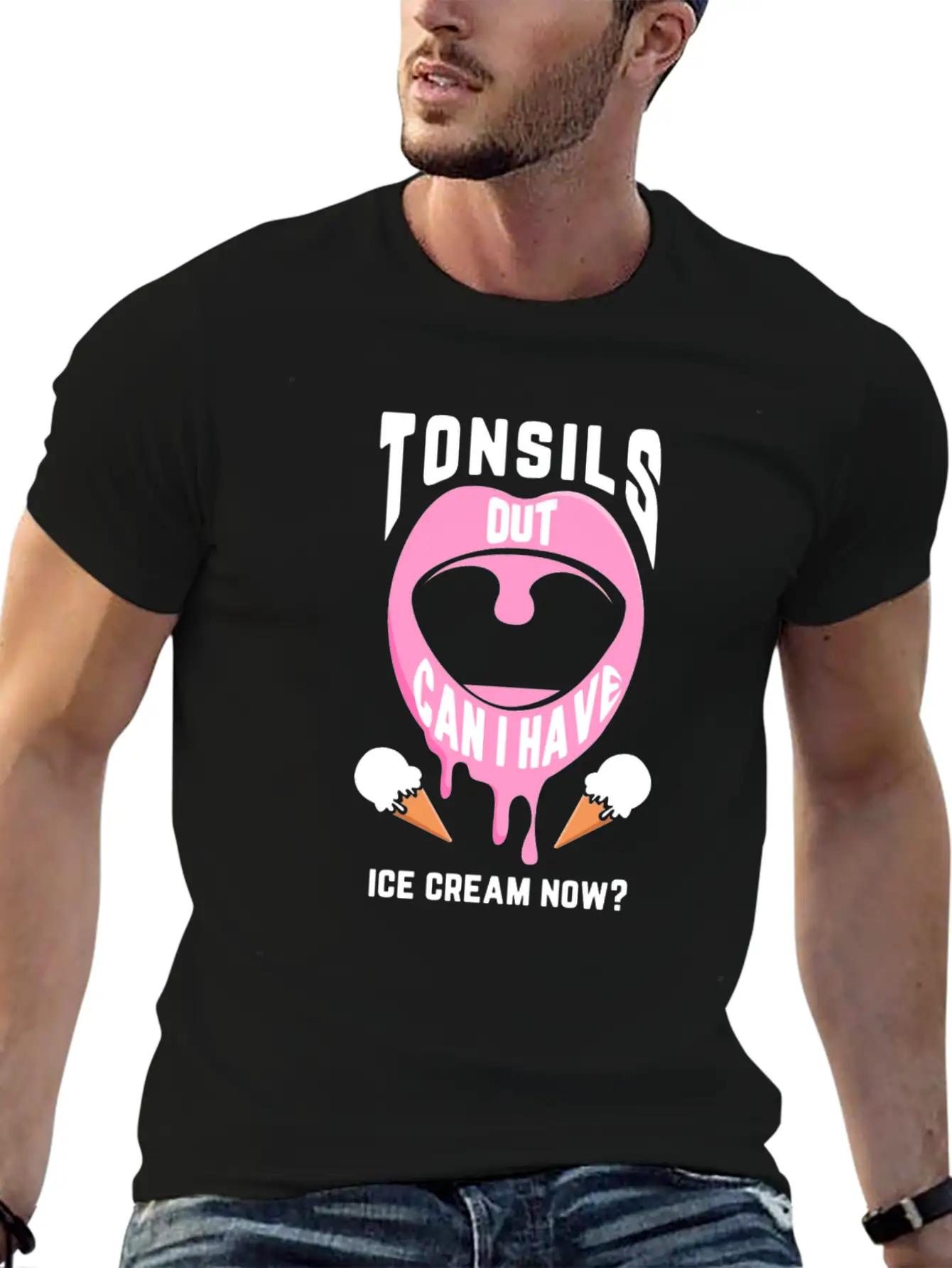 Funny Tonsil Removal Surgery Ice Cream Get Well Recovery 1 Timeless Short Sleeve Tee – Comfy And Minimalist Design