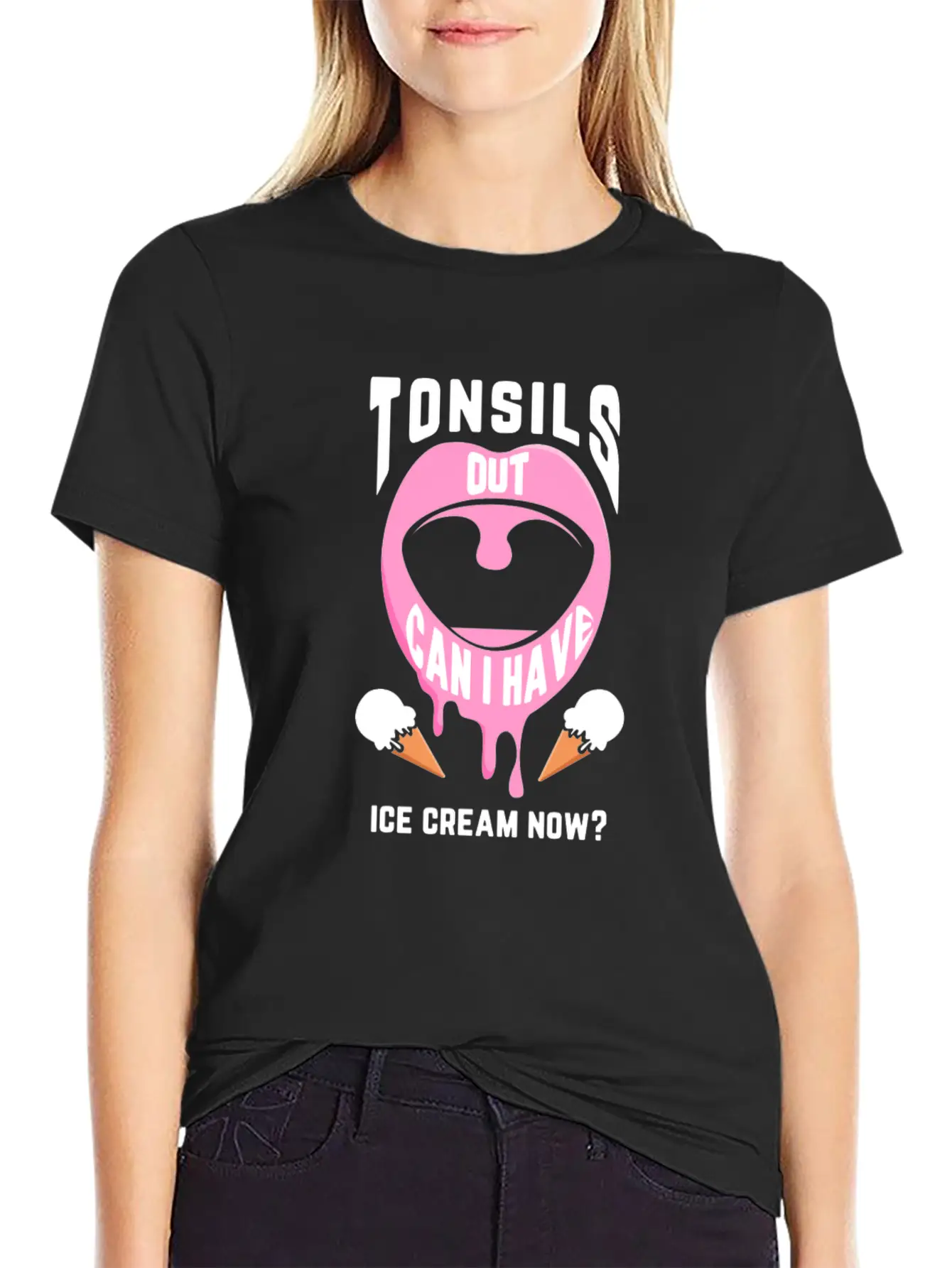 Funny Tonsil Removal Surgery Ice Cream Get Well Recovery 1 Timeless Short Sleeve Tee – Comfy And Minimalist Design