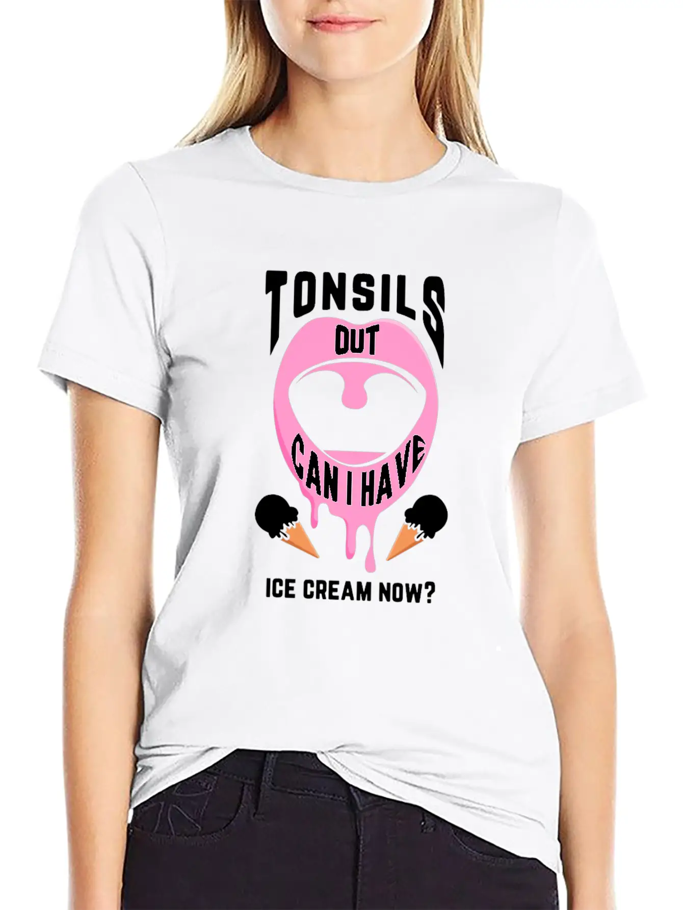 Funny Tonsil Removal Surgery Ice Cream Get Well Recovery 1 Timeless Short Sleeve Tee – Comfy And Minimalist Design